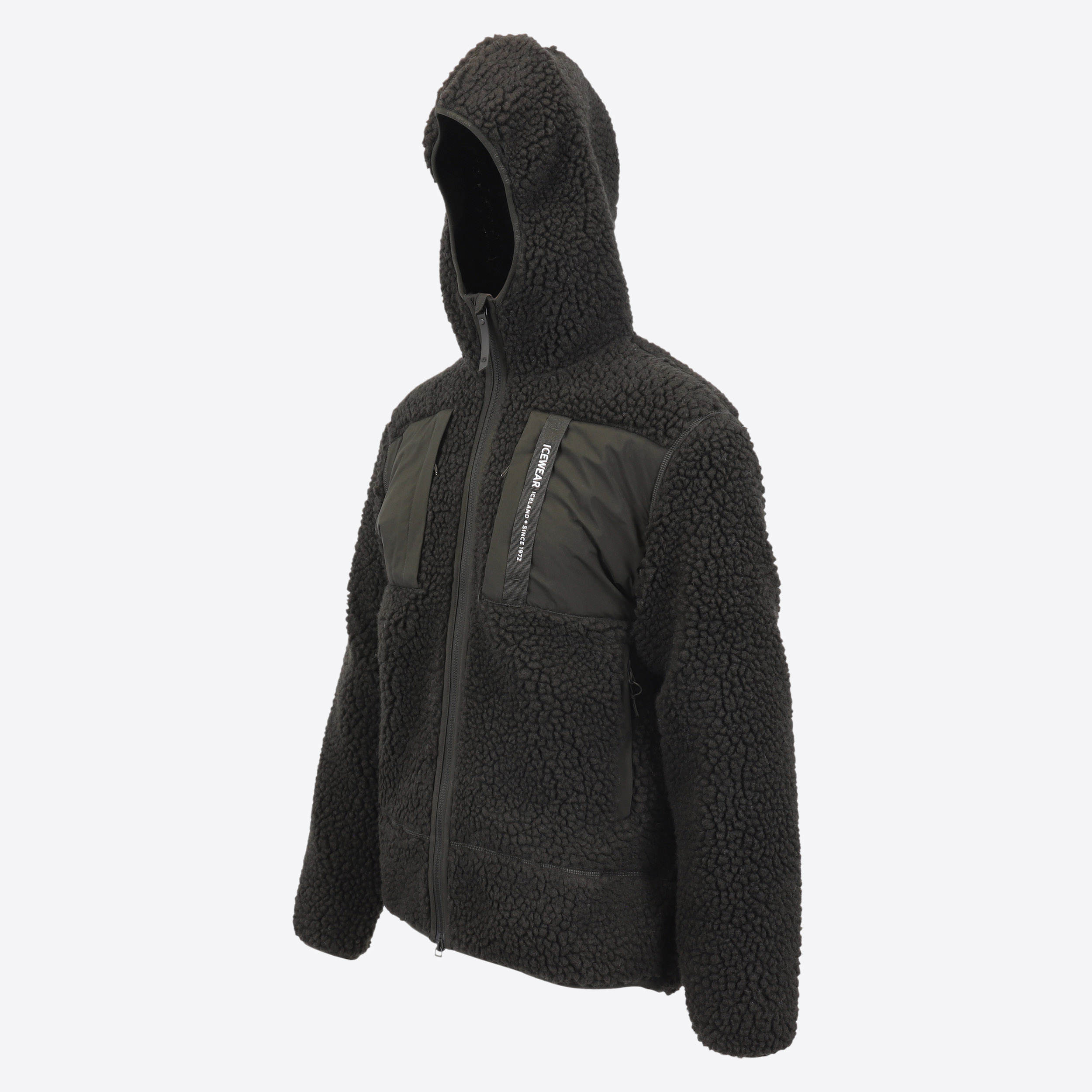 Hergilsey sherpa wool fleece jacket
