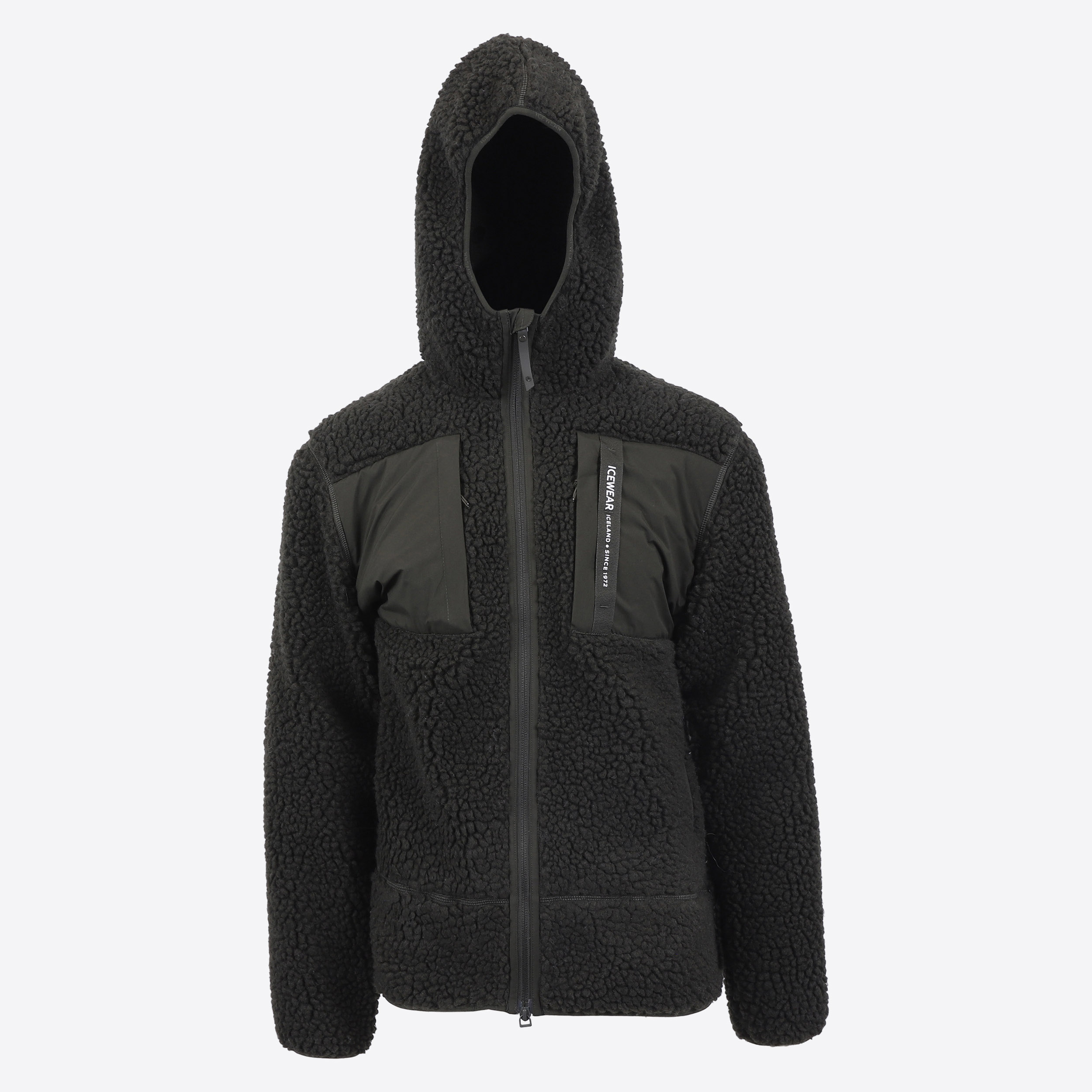 Hergilsey sherpa wool fleece jacket