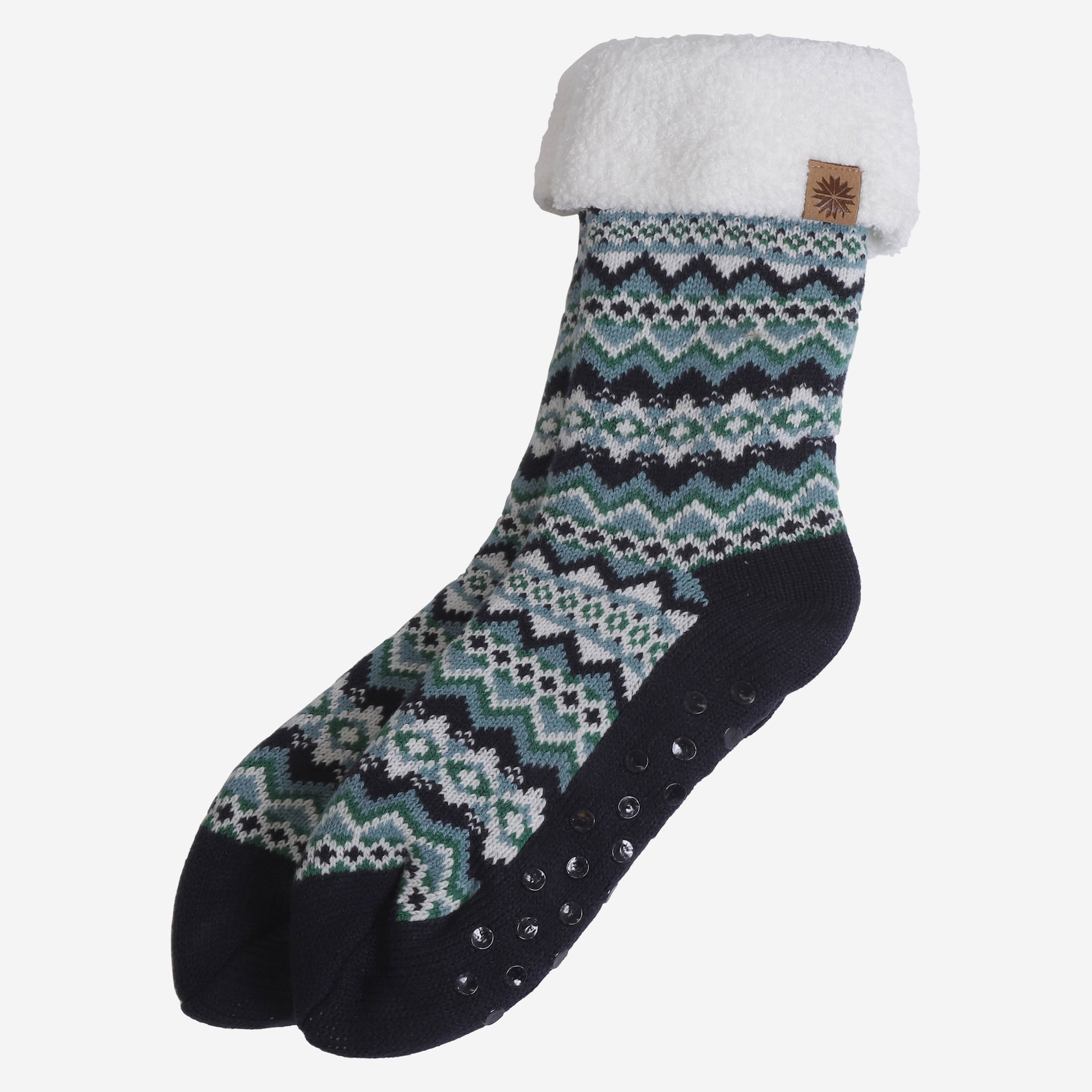 Selfell Nordic pattern fluffy slipper socks
