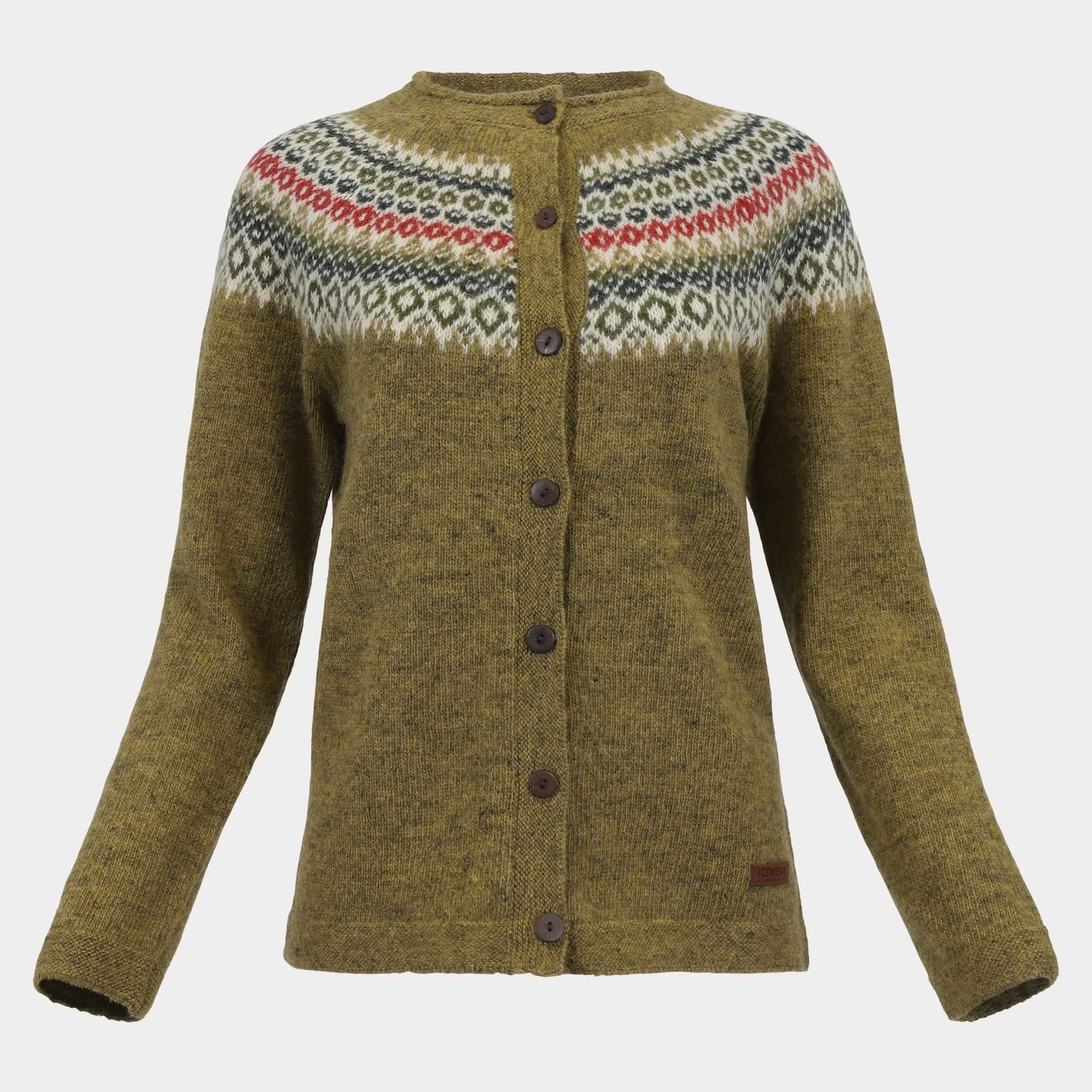 Fagradalsfjall women´s icelandic pattern wool cardigan