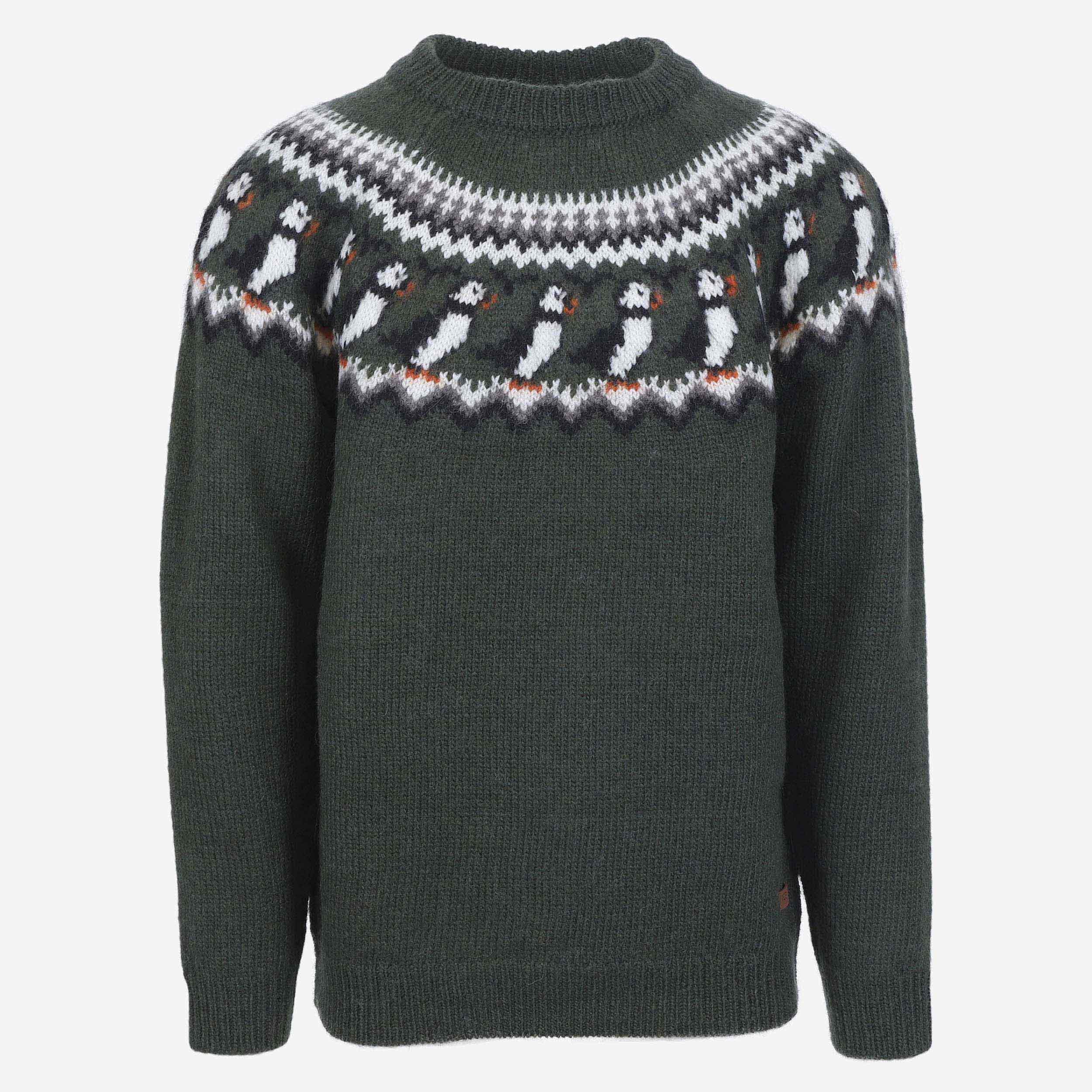 Lundi Puffin bird Wool Sweater 