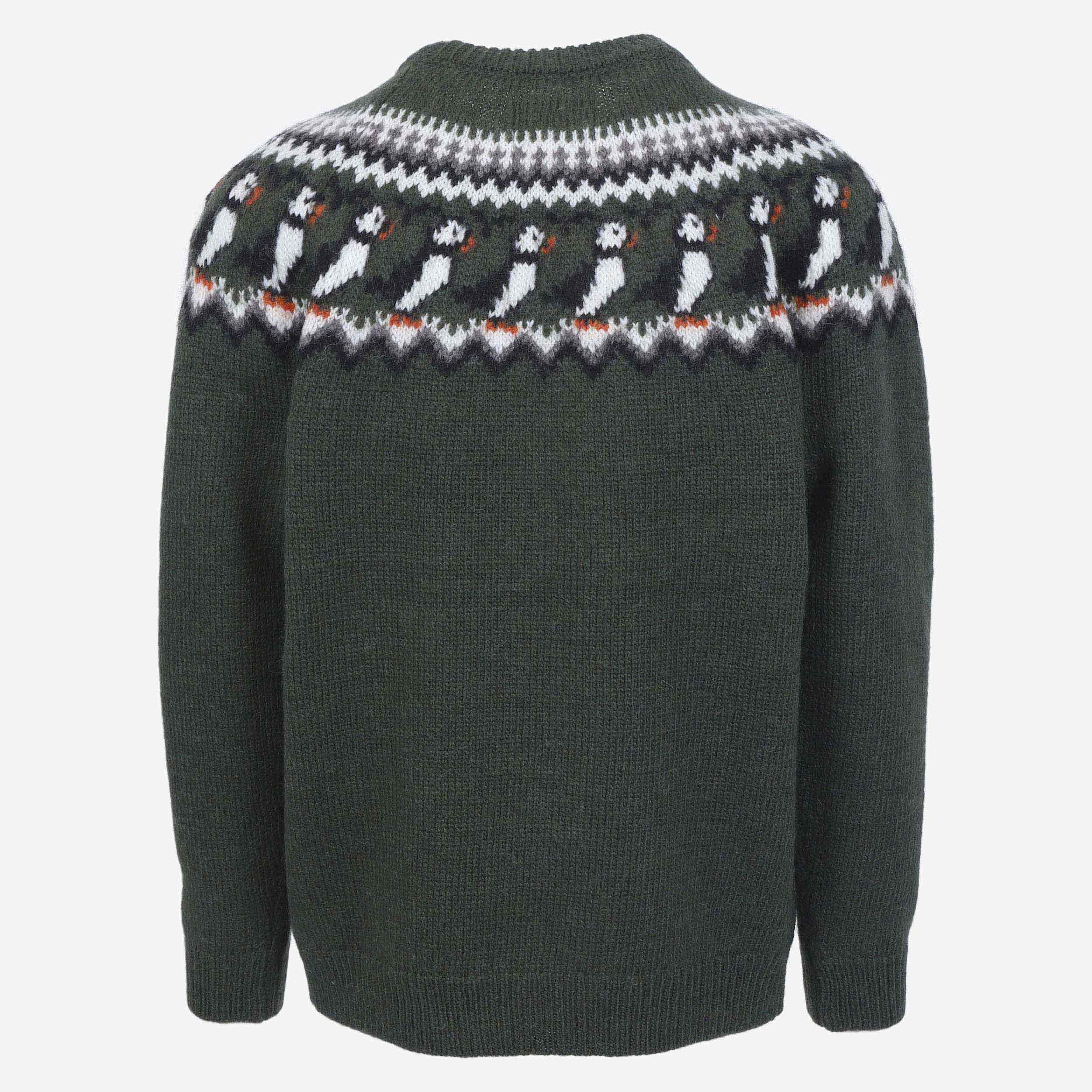 Lundi Puffin bird Wool Sweater 