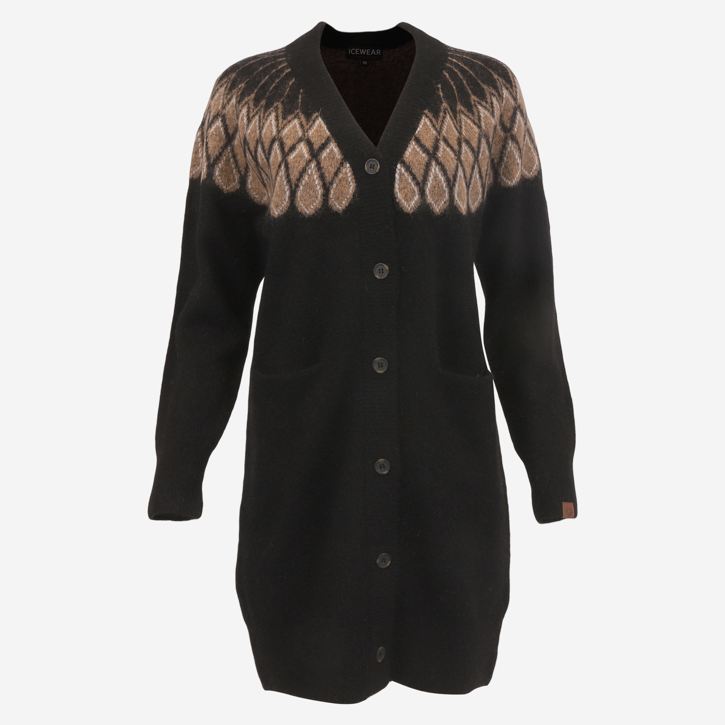 Ásbyrgi long wool mohair blend cardigan 