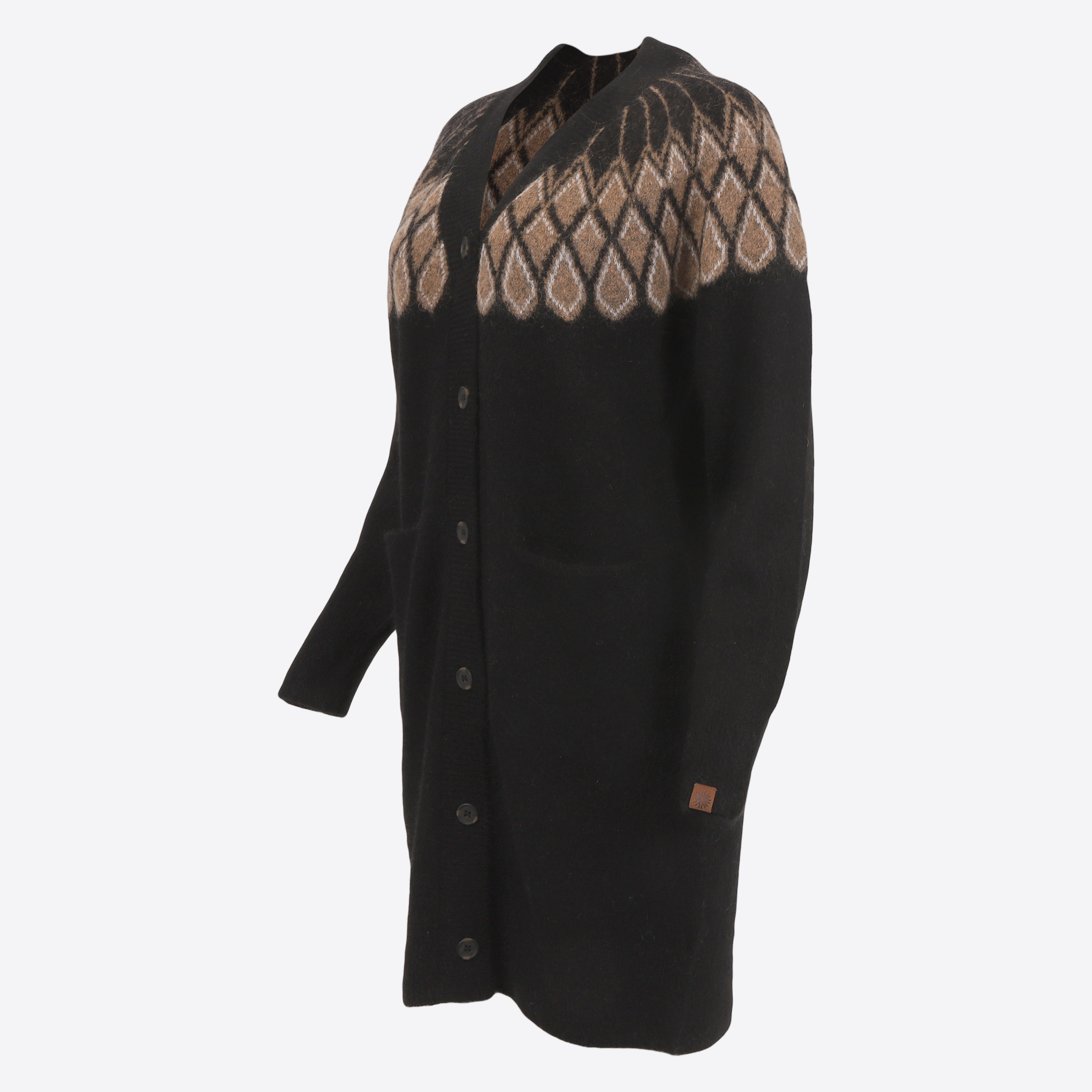 Ásbyrgi long wool mohair blend cardigan 