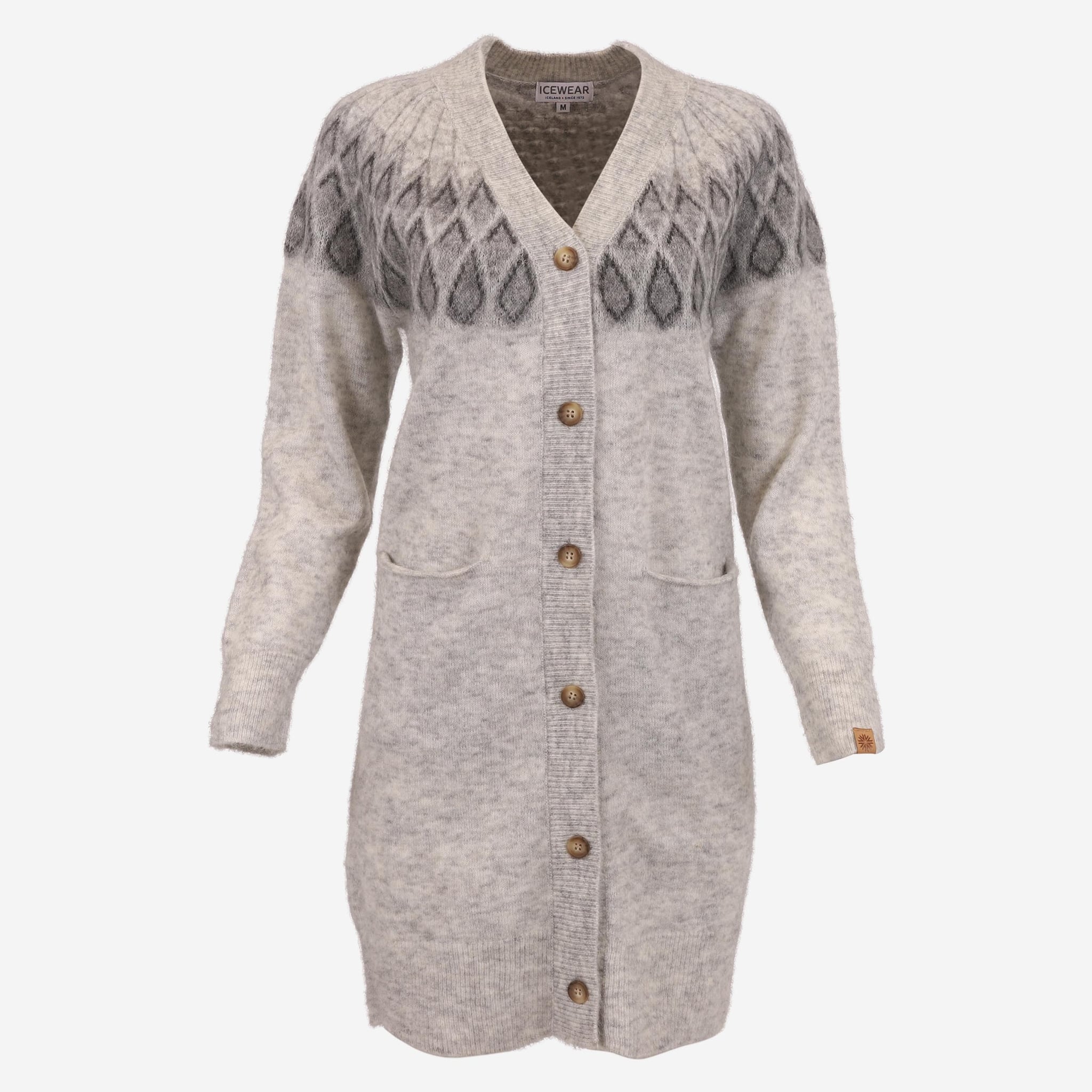 ÁSBYRGI síð mohair ullarpeysa