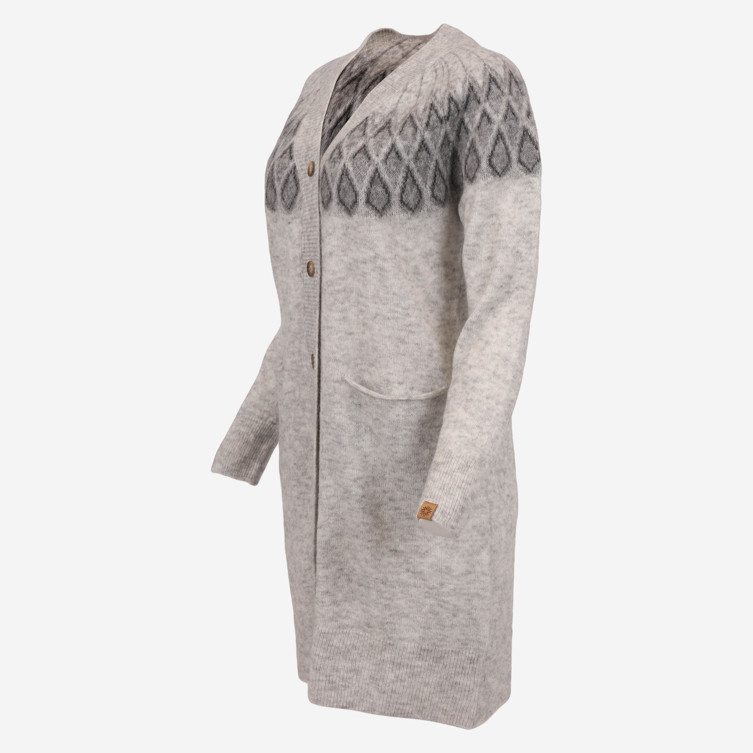 Ásbyrgi long wool mohair blend cardigan 