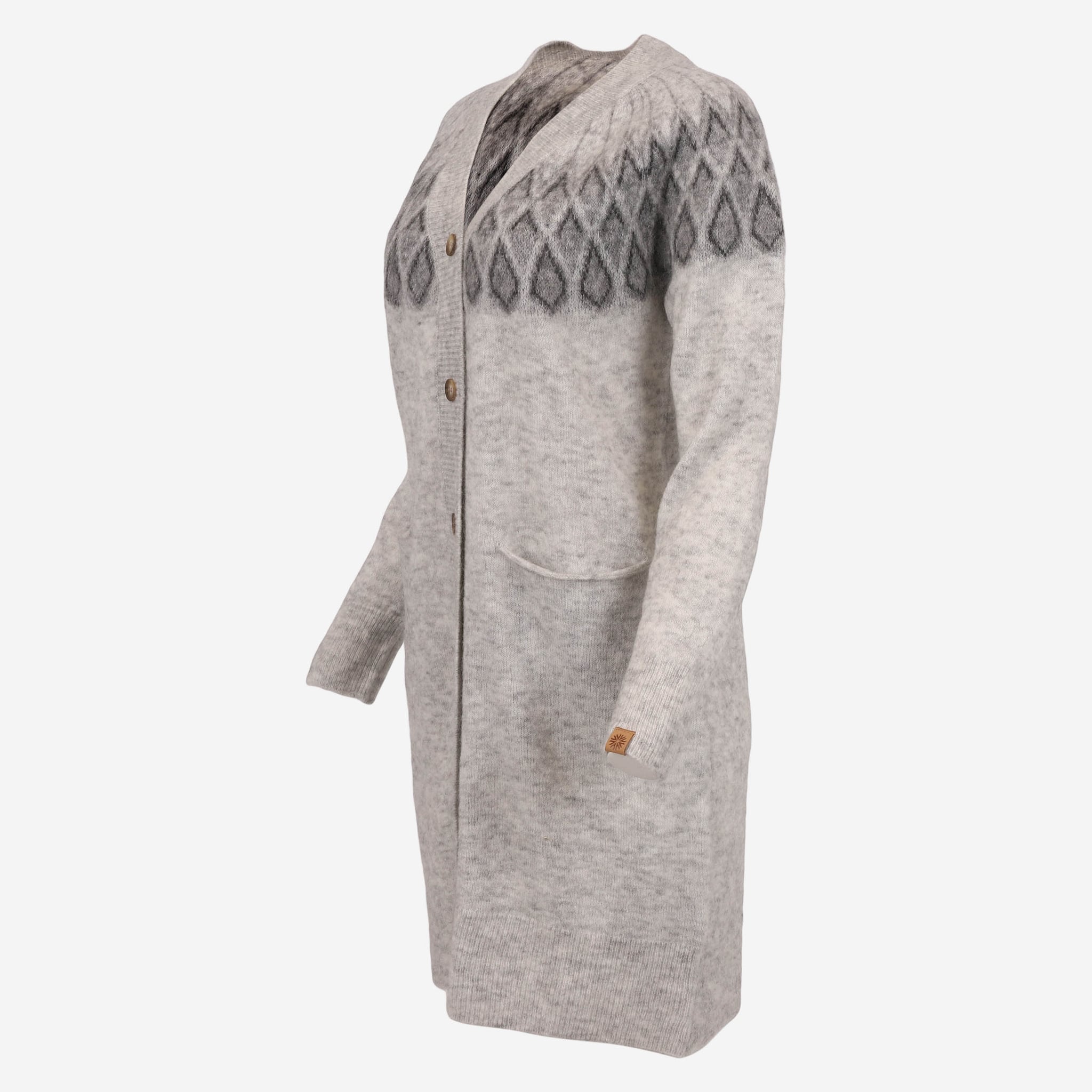 ÁSBYRGI síð mohair ullarpeysa