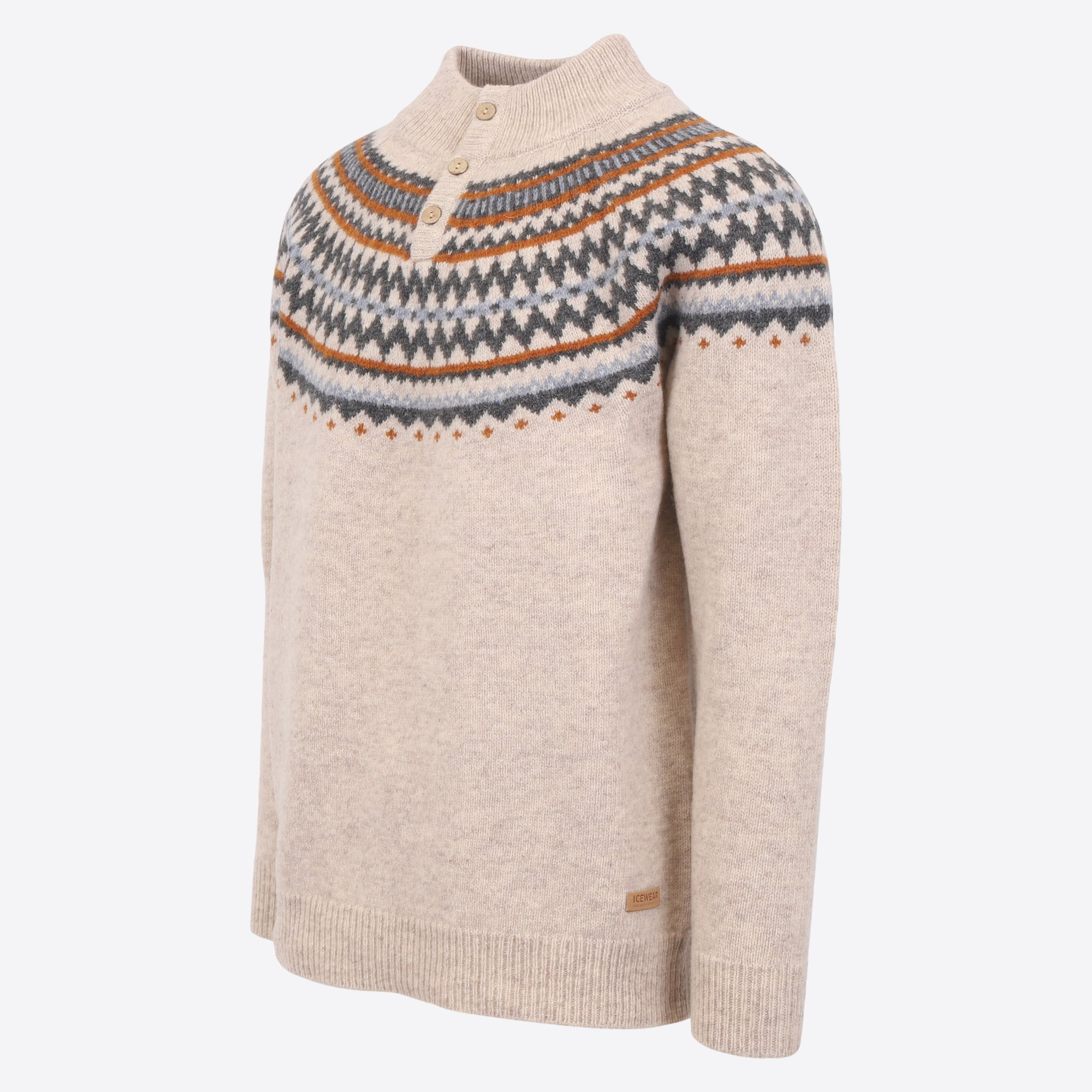 Dyngjufjöll half buttoned wool jumper 