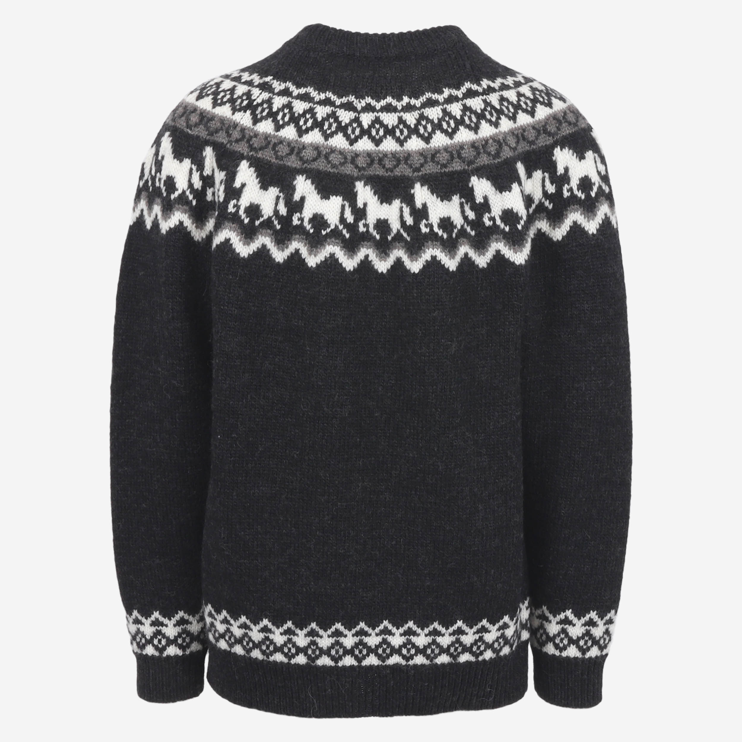 Sleipnir horse pattern wool sweater