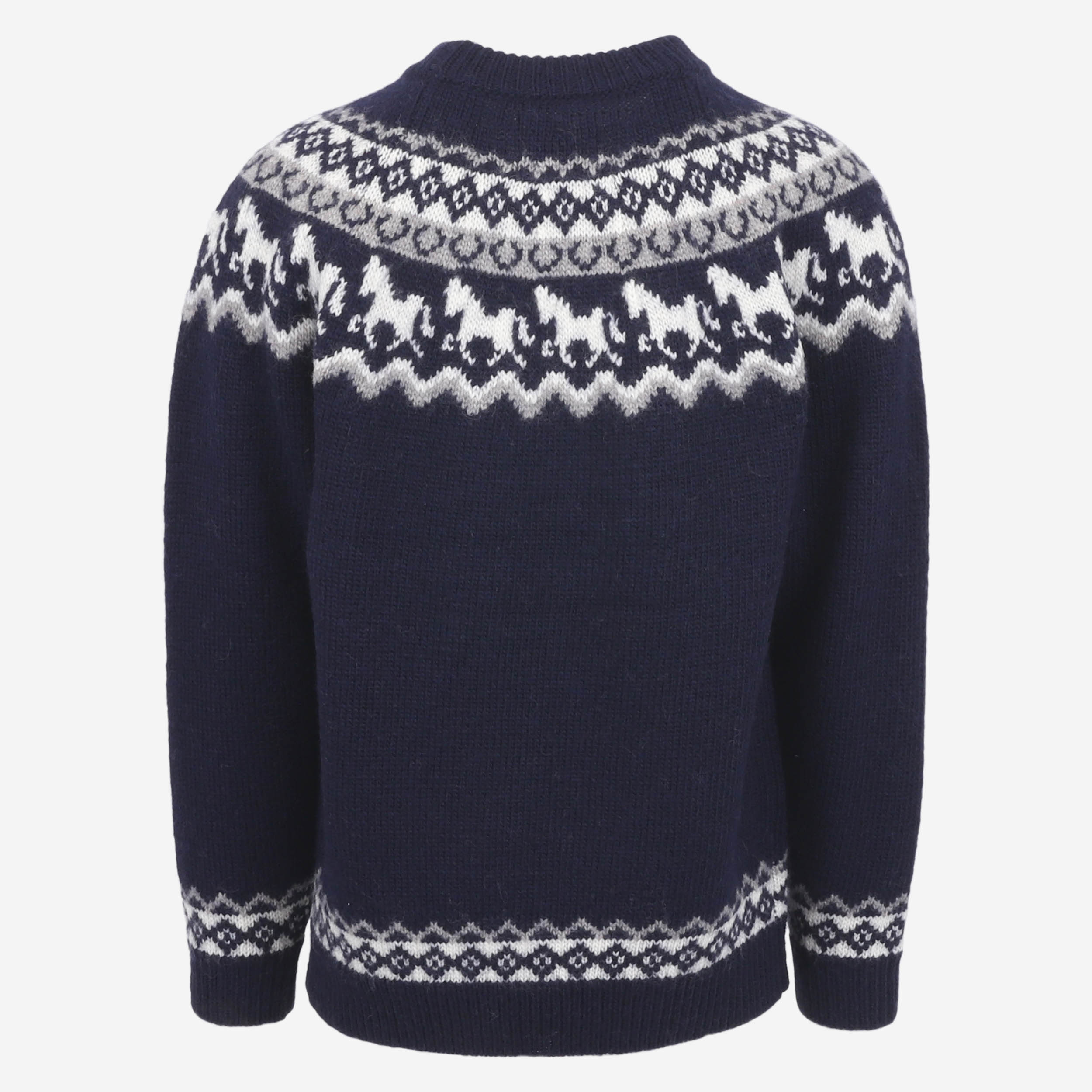 Sleipnir horse pattern wool sweater