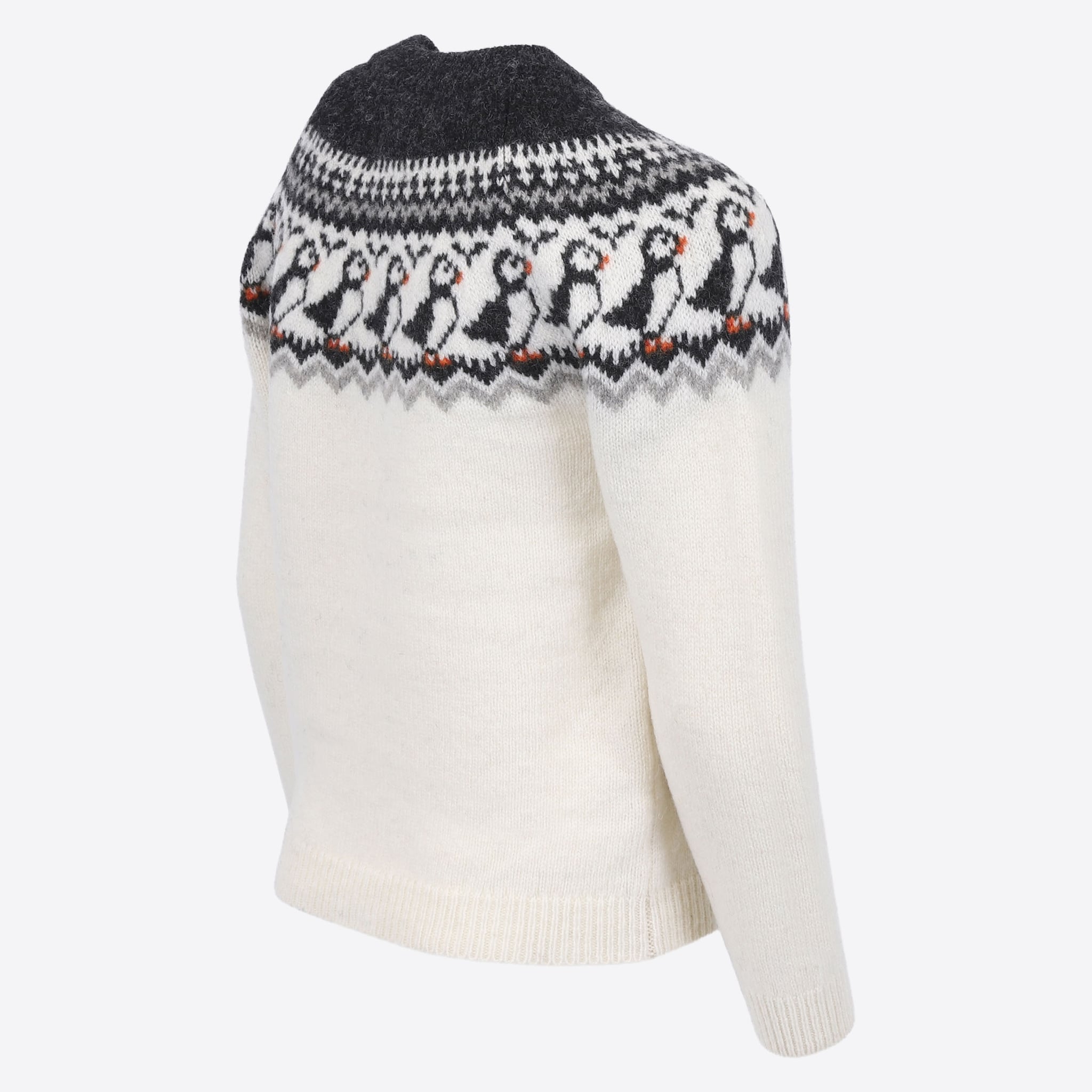 Lundi kids´ wool sweater with Puffin pattern 