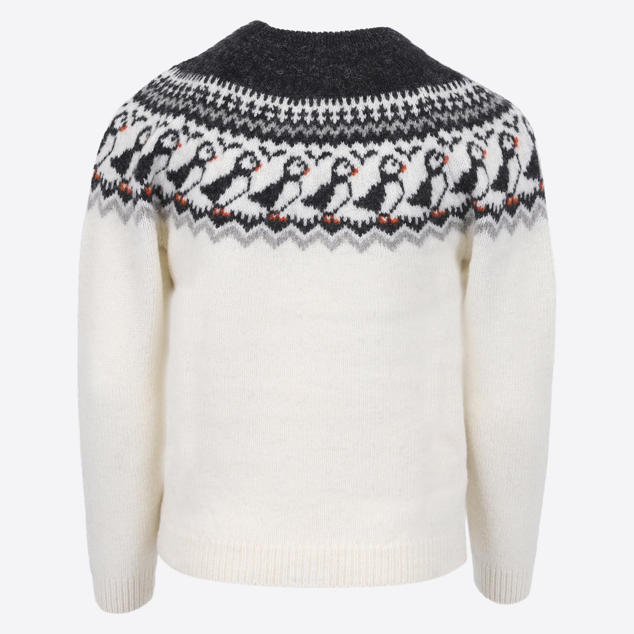 Lundi kids´ wool sweater with Puffin pattern 