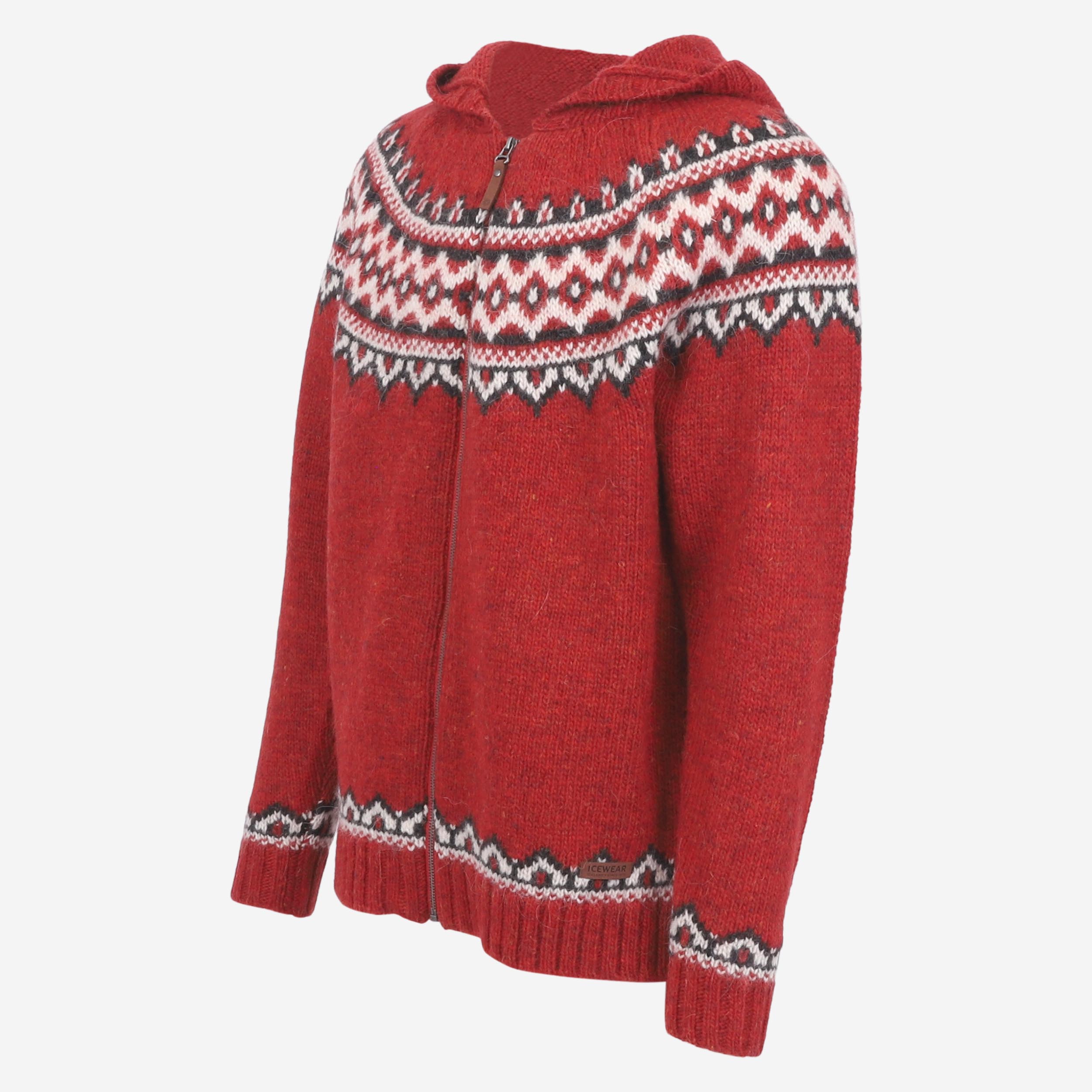 Brynjudalur Icelandic wool knitted hooded sweater