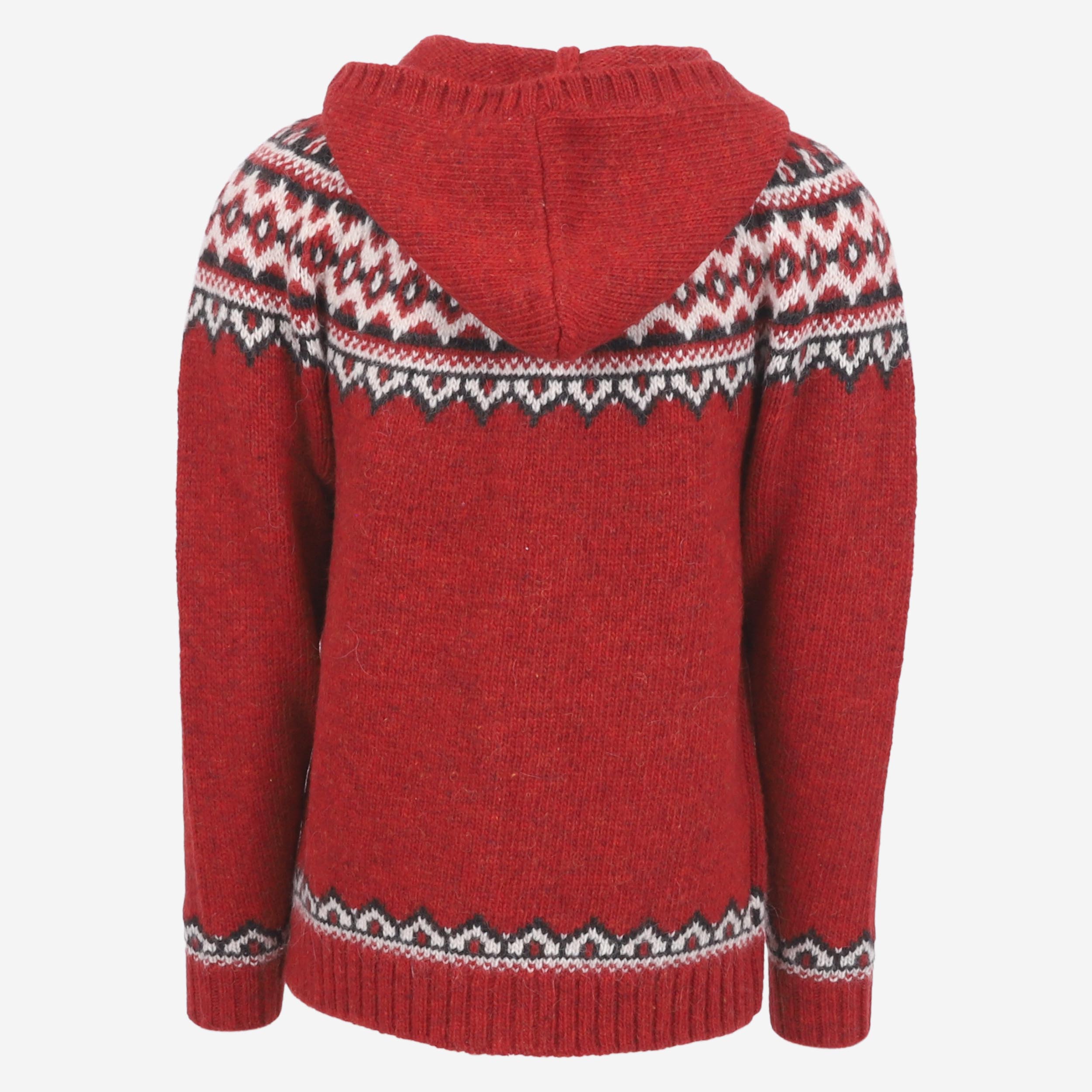 Brynjudalur Icelandic wool knitted hooded sweater