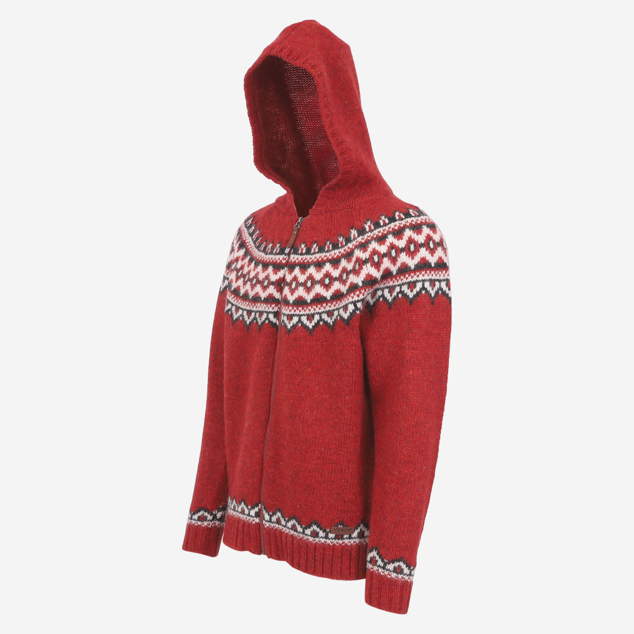 Brynjudalur Icelandic wool knitted hooded sweater