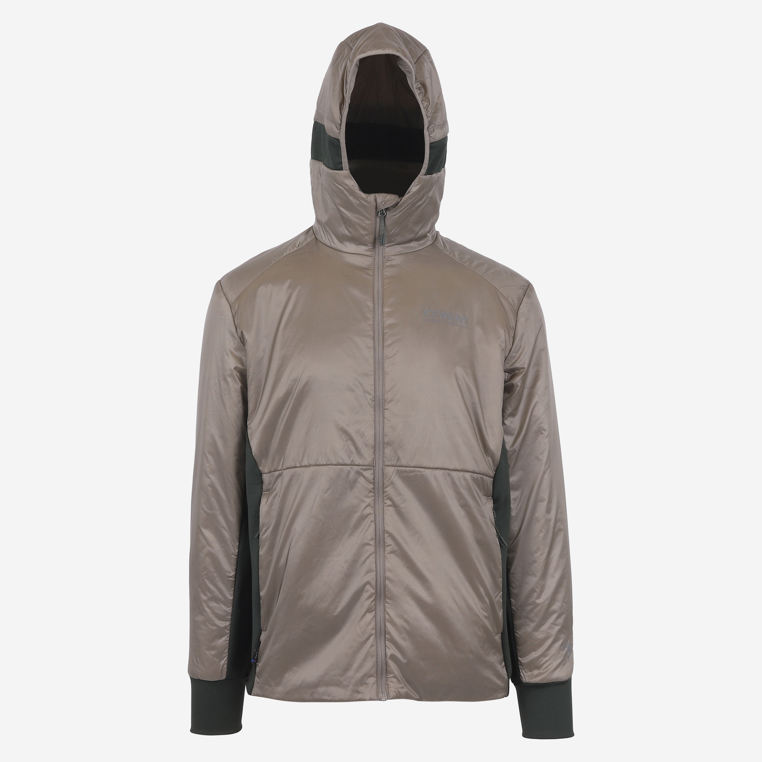 Black sheep Icelandic wool filled hooded jacket