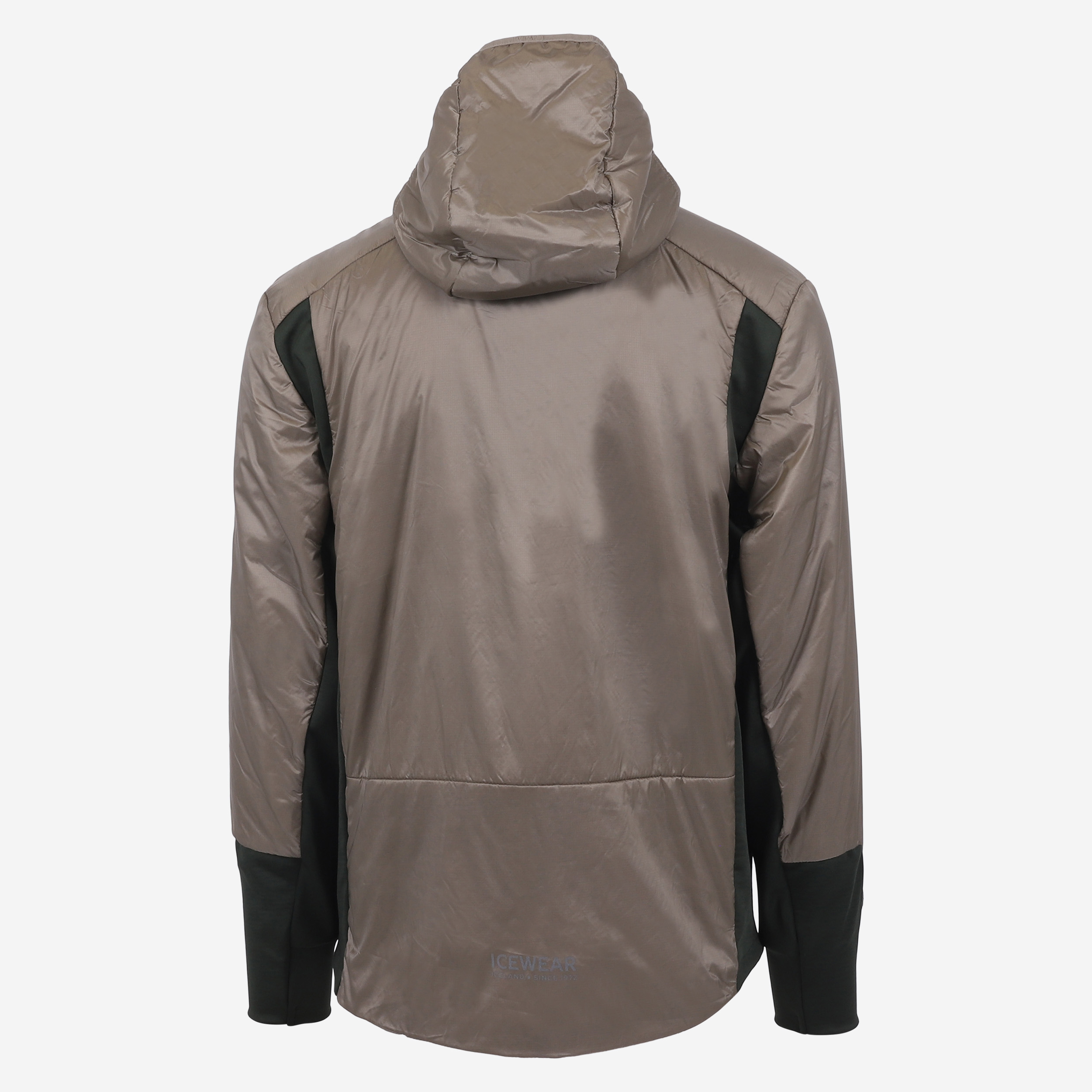 Black sheep Icelandic wool filled hooded jacket