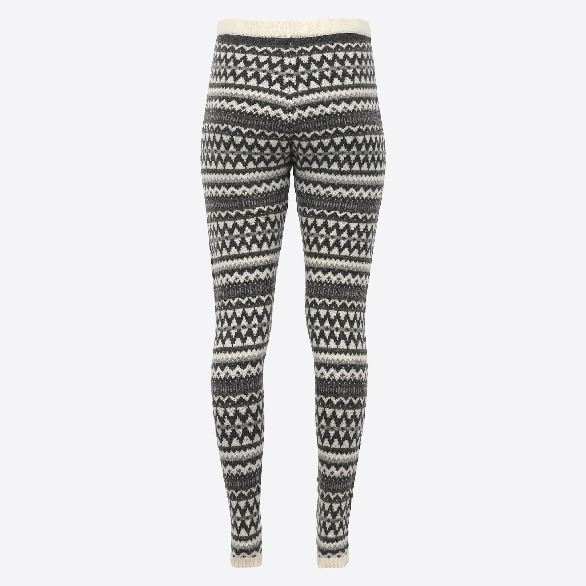 Miðfjall Leggings aus Wolle mit traditionellen nordischen Mustern