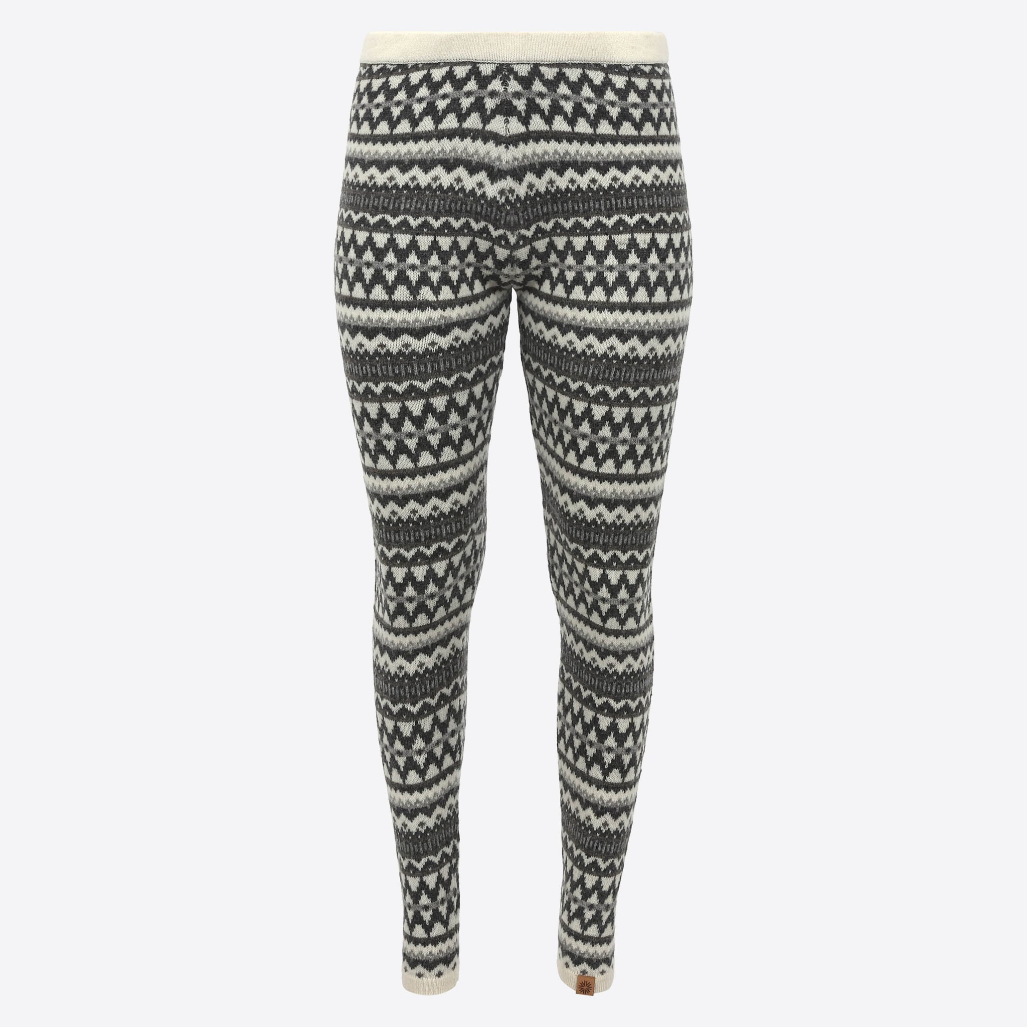 Miðfjall Leggings aus Wolle mit traditionellen nordischen Mustern