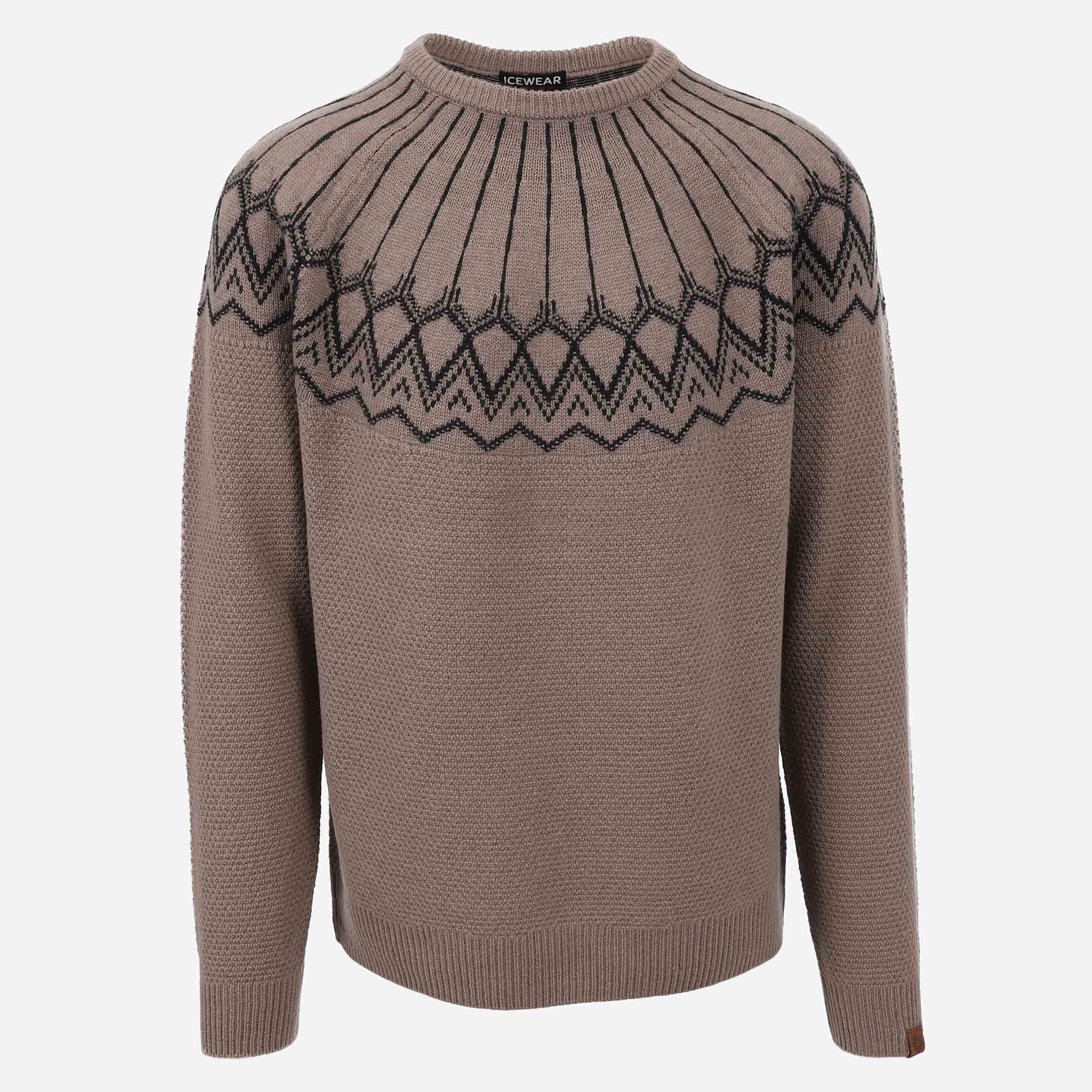 Skaftafell merino peysa í beinu sniði
