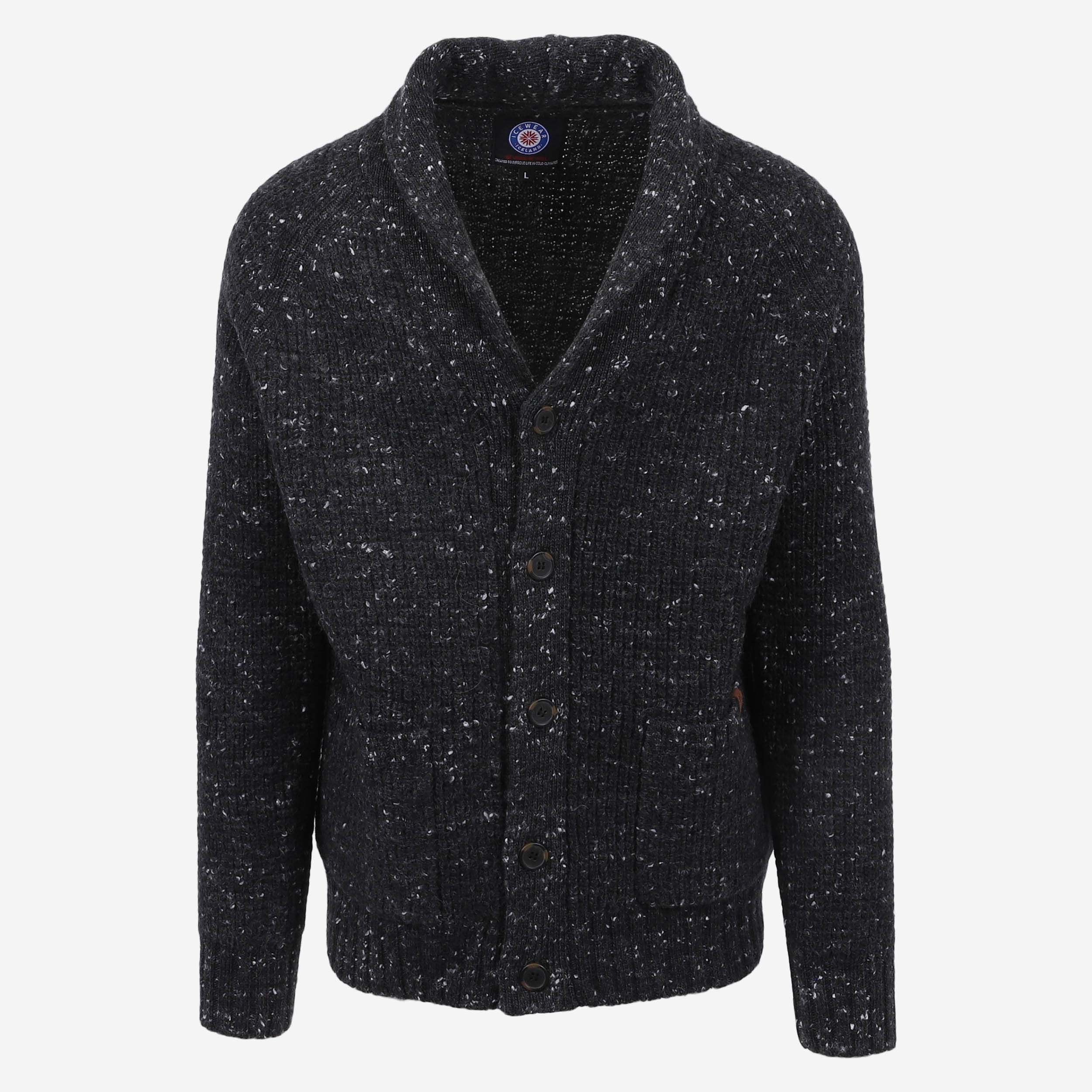 Hraunhóll Strickjacke aus Lammwolle Pullover