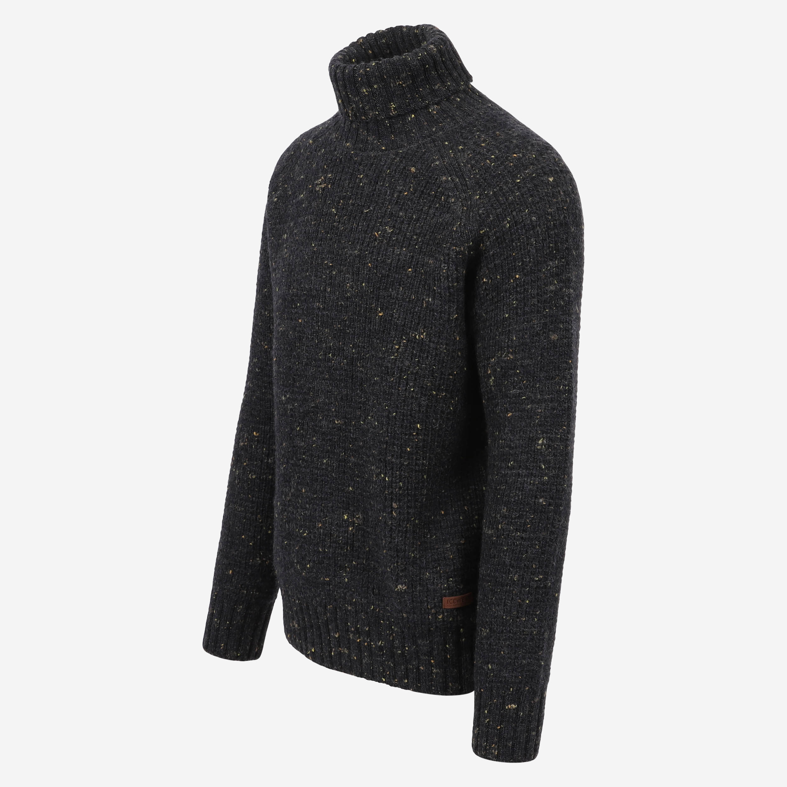 Hraunhóll Rollkragenpullover aus Lammwolle