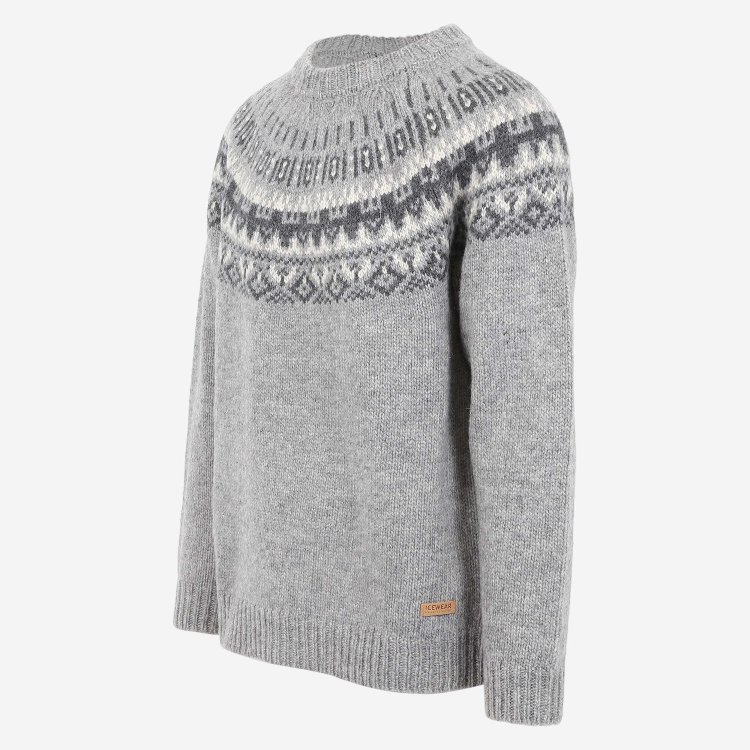 Elís gray Icelandic wool sweater 