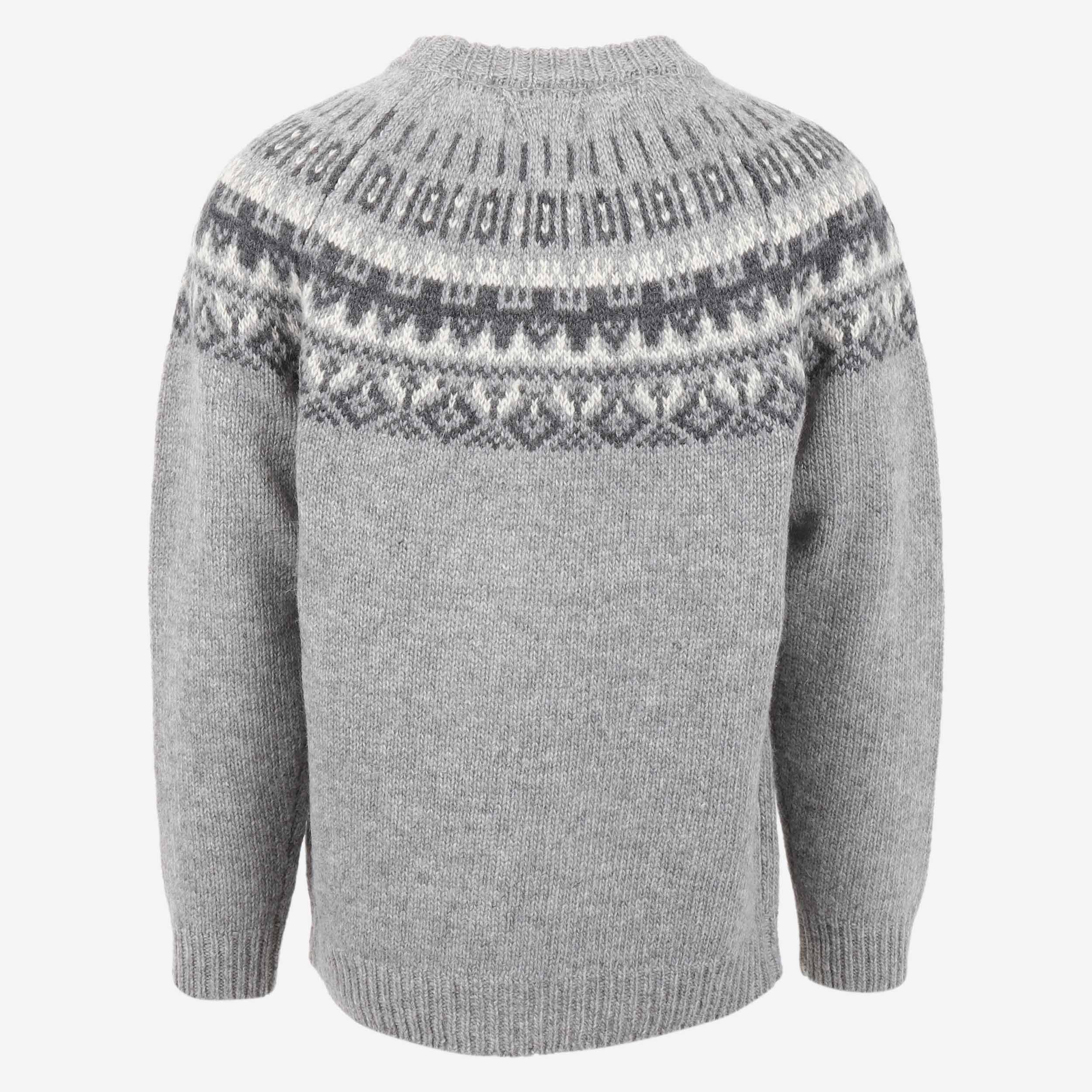 Elís gray Icelandic wool sweater 