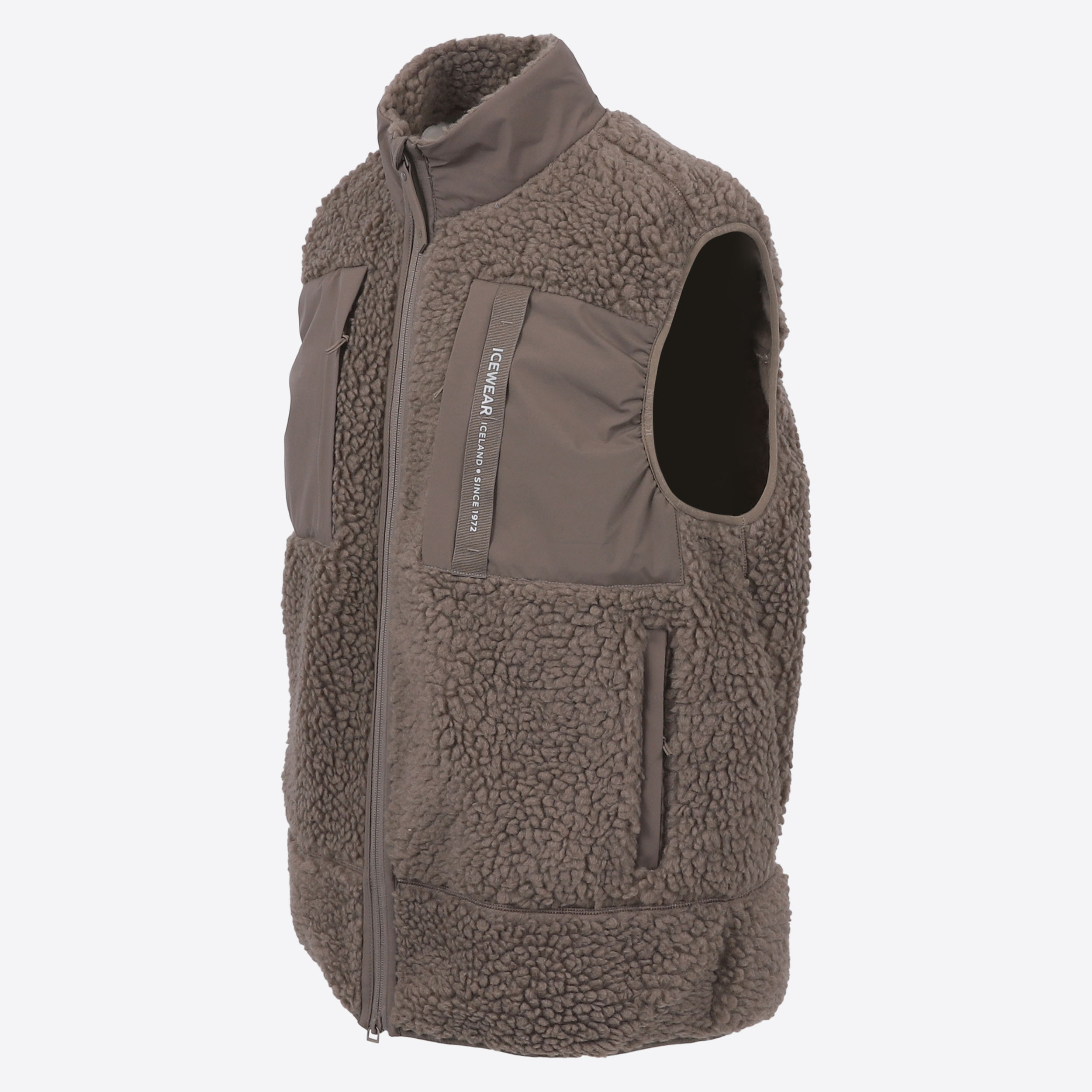 Hergilsey Wool blend Sherpa Vest