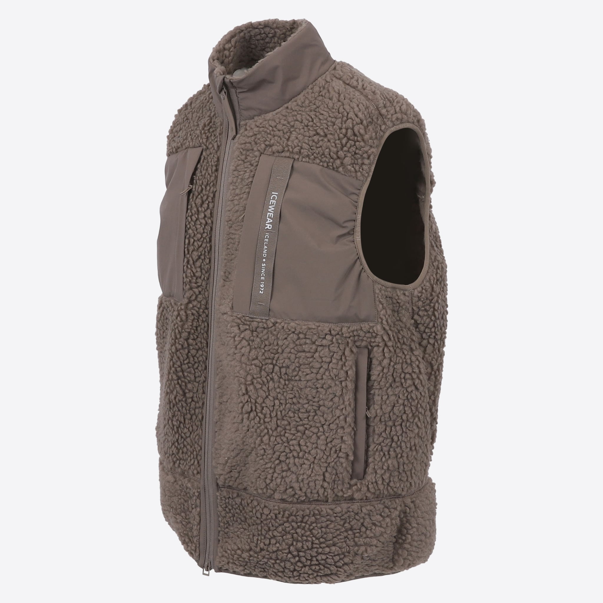 Hergilsey Wool blend Sherpa Vest