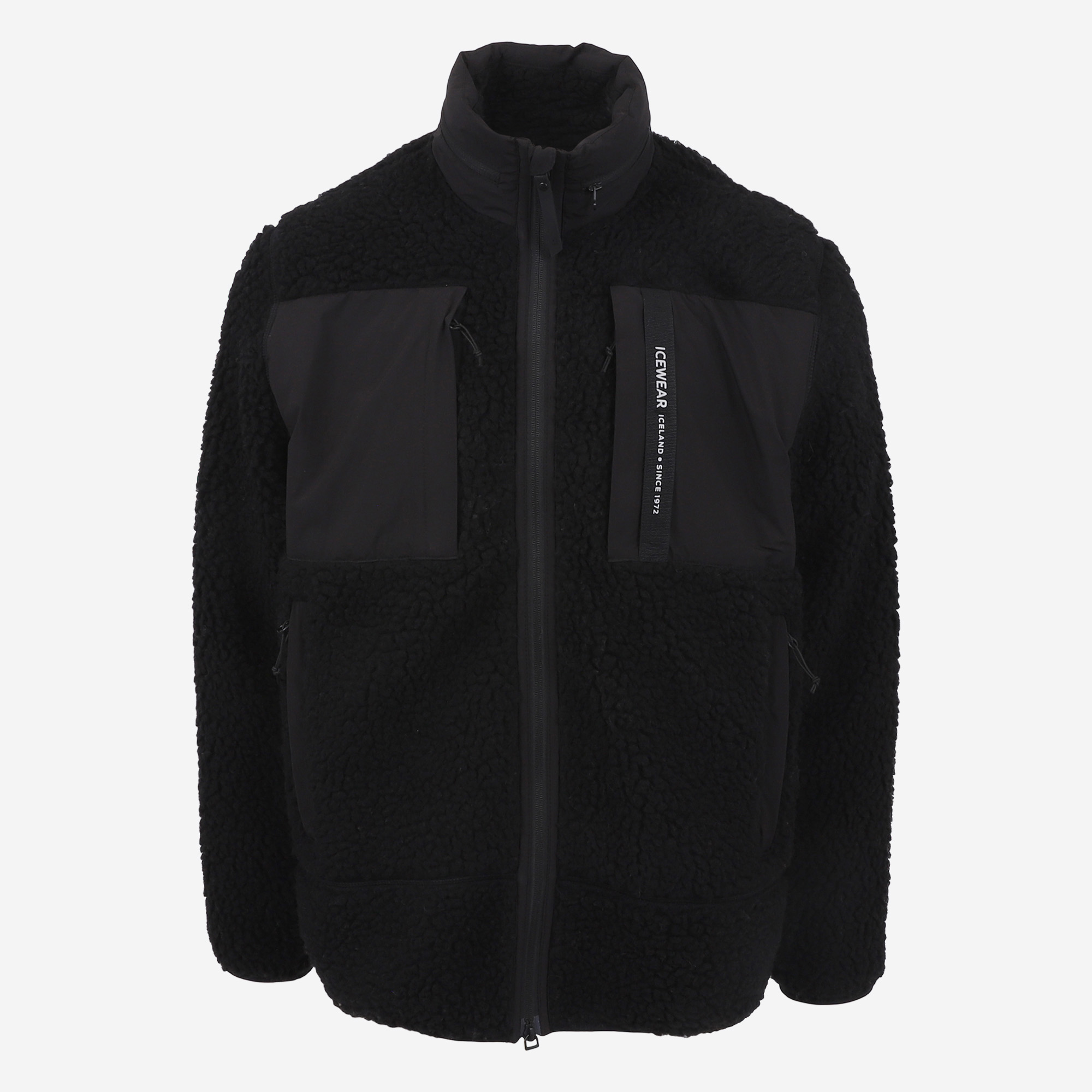 Hergilsey sherpa wool fleece jacket