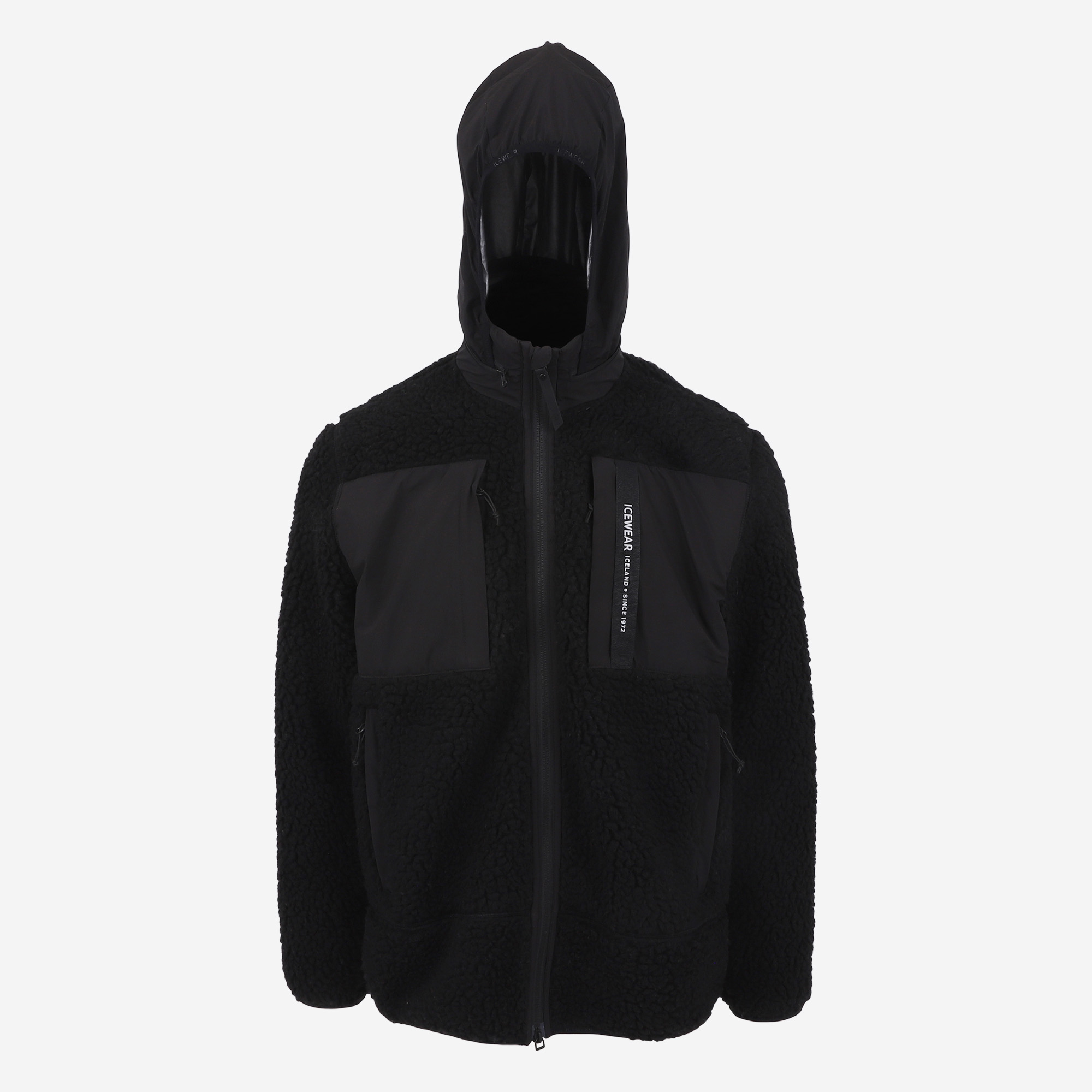 Hergilsey sherpa wool fleece jacket