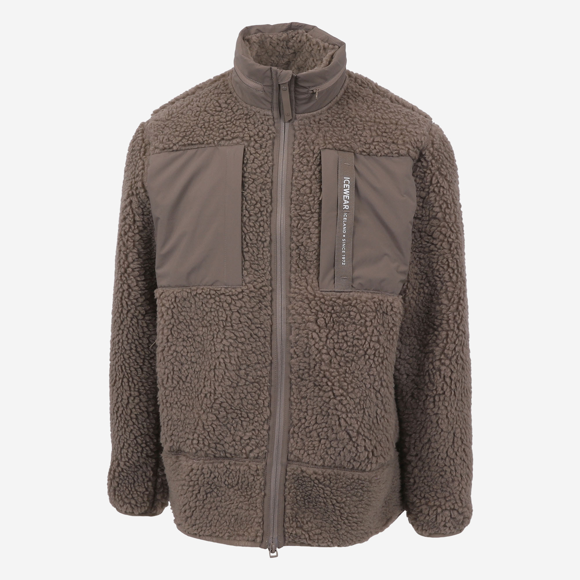 Hergilsey sherpa wool fleece jacket