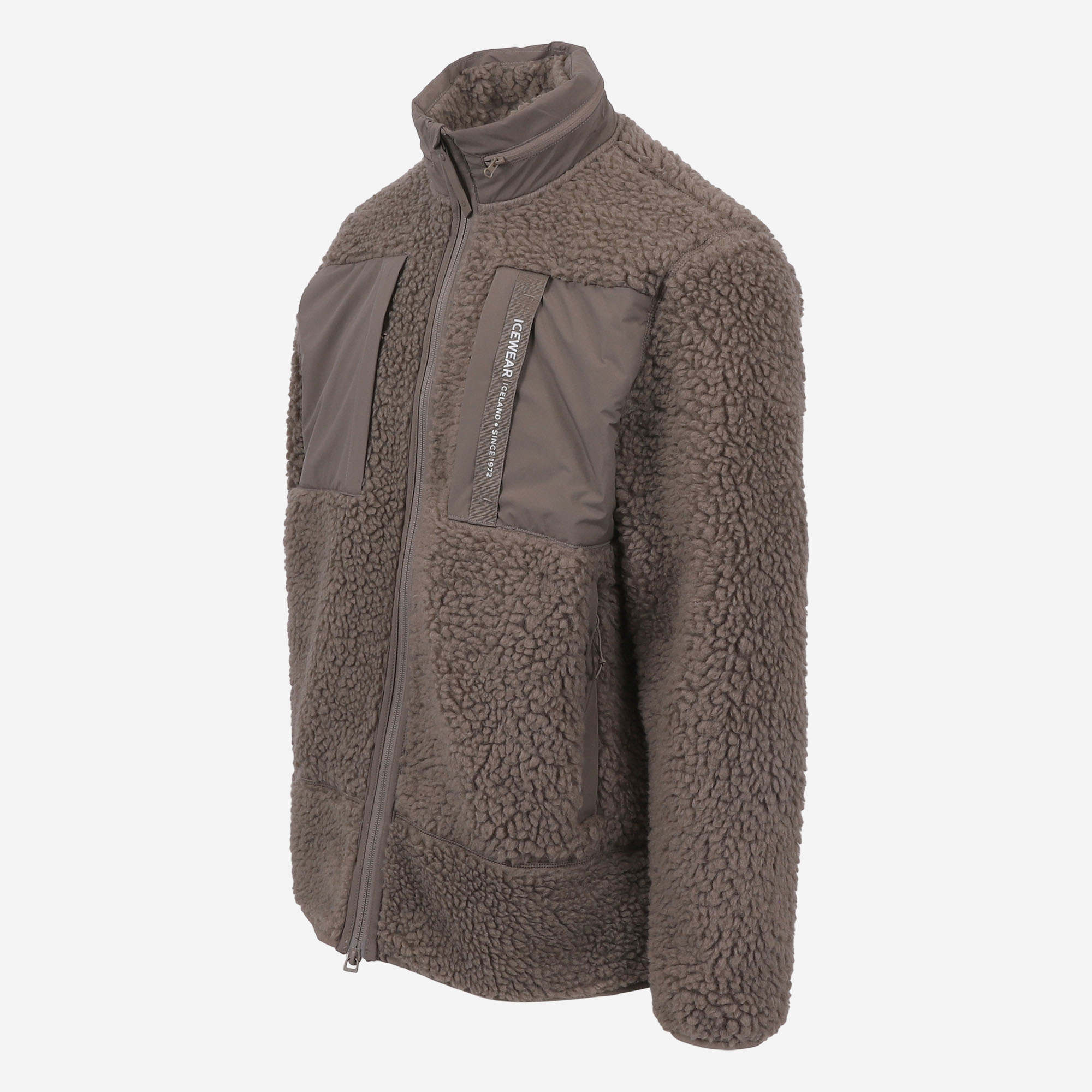 Hergilsey sherpa wool fleece jacket