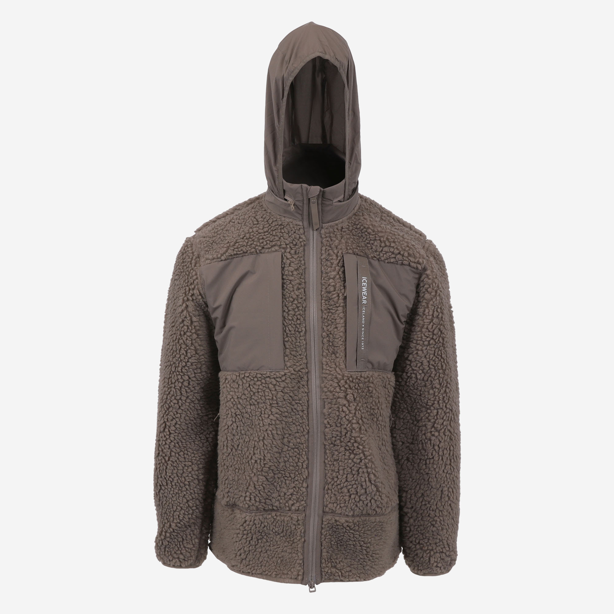 Hergilsey sherpa wool fleece jacket