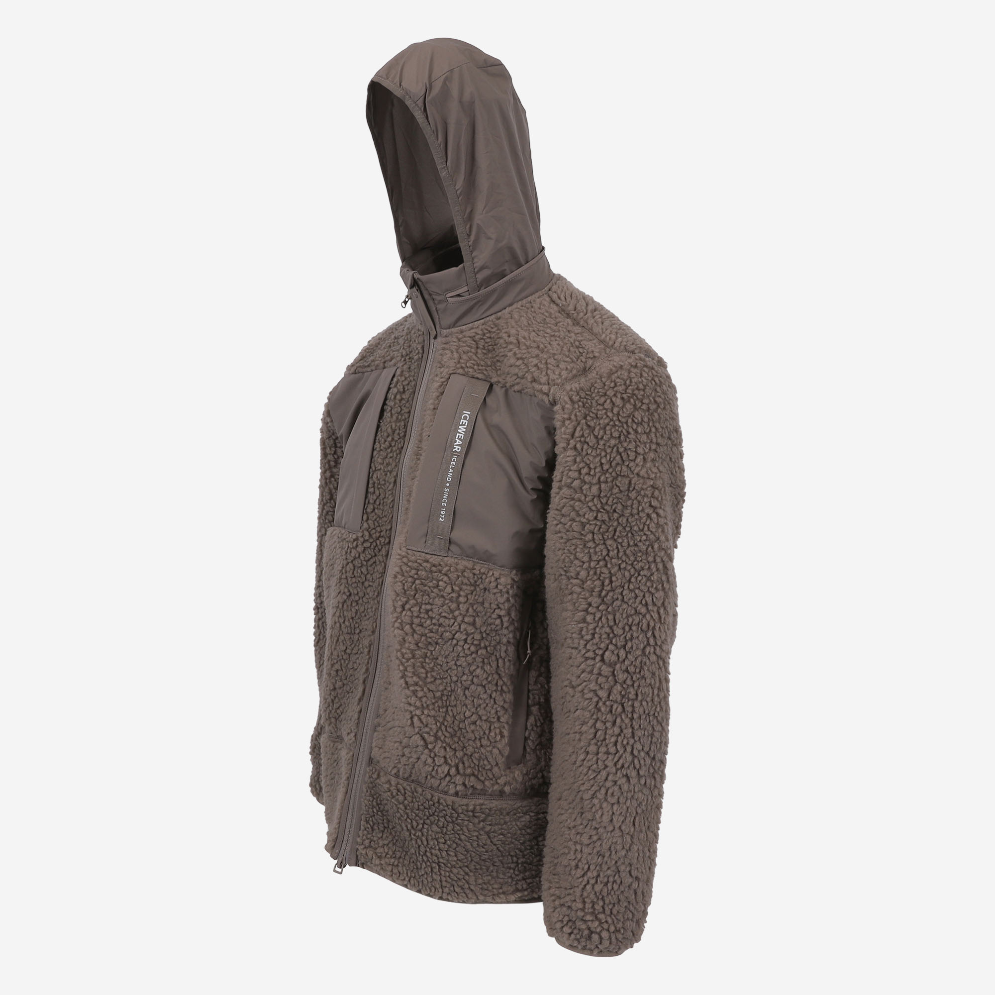 Hergilsey sherpa wool fleece jacket