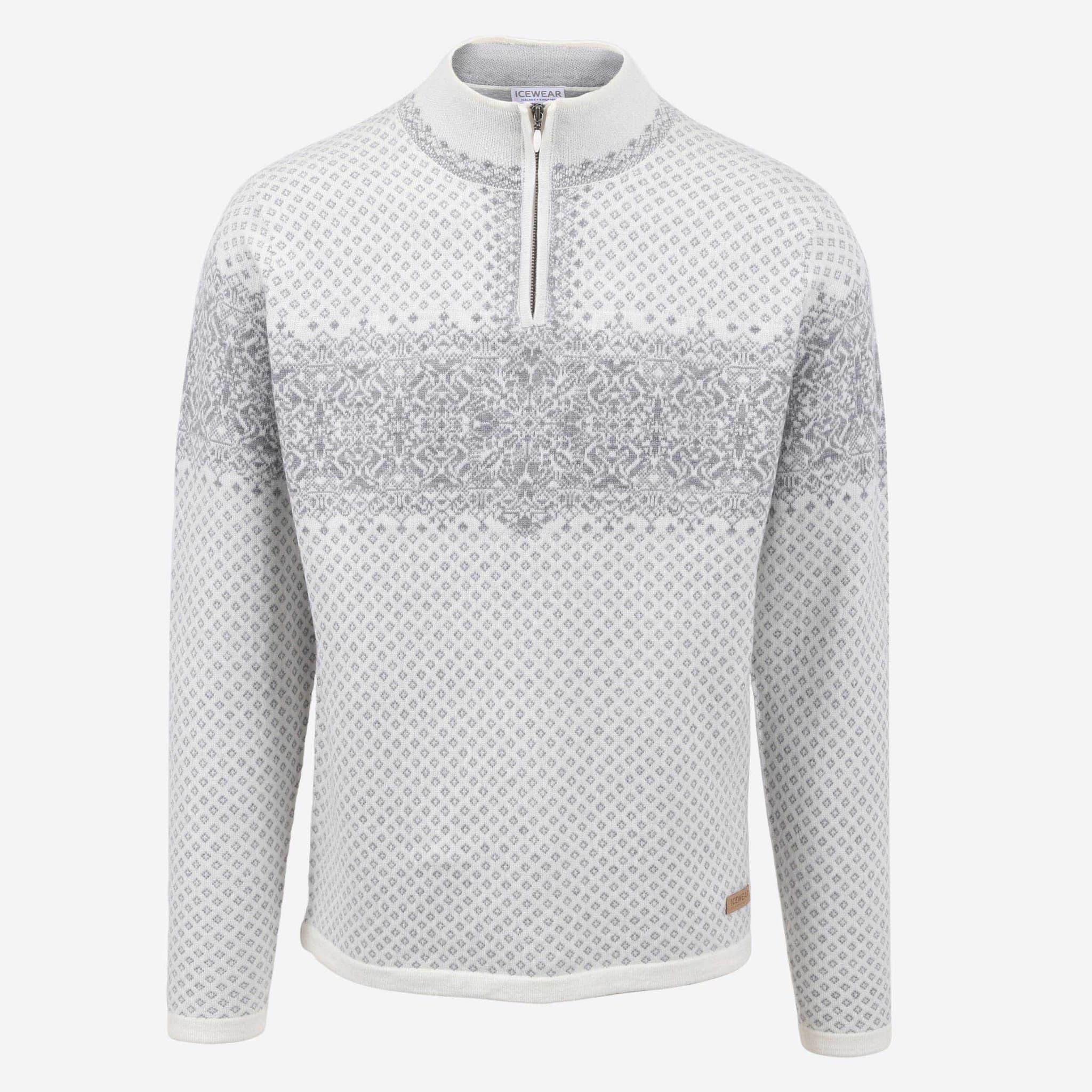 Pull en laine mérinos à motifs scandinaves Straumsvík