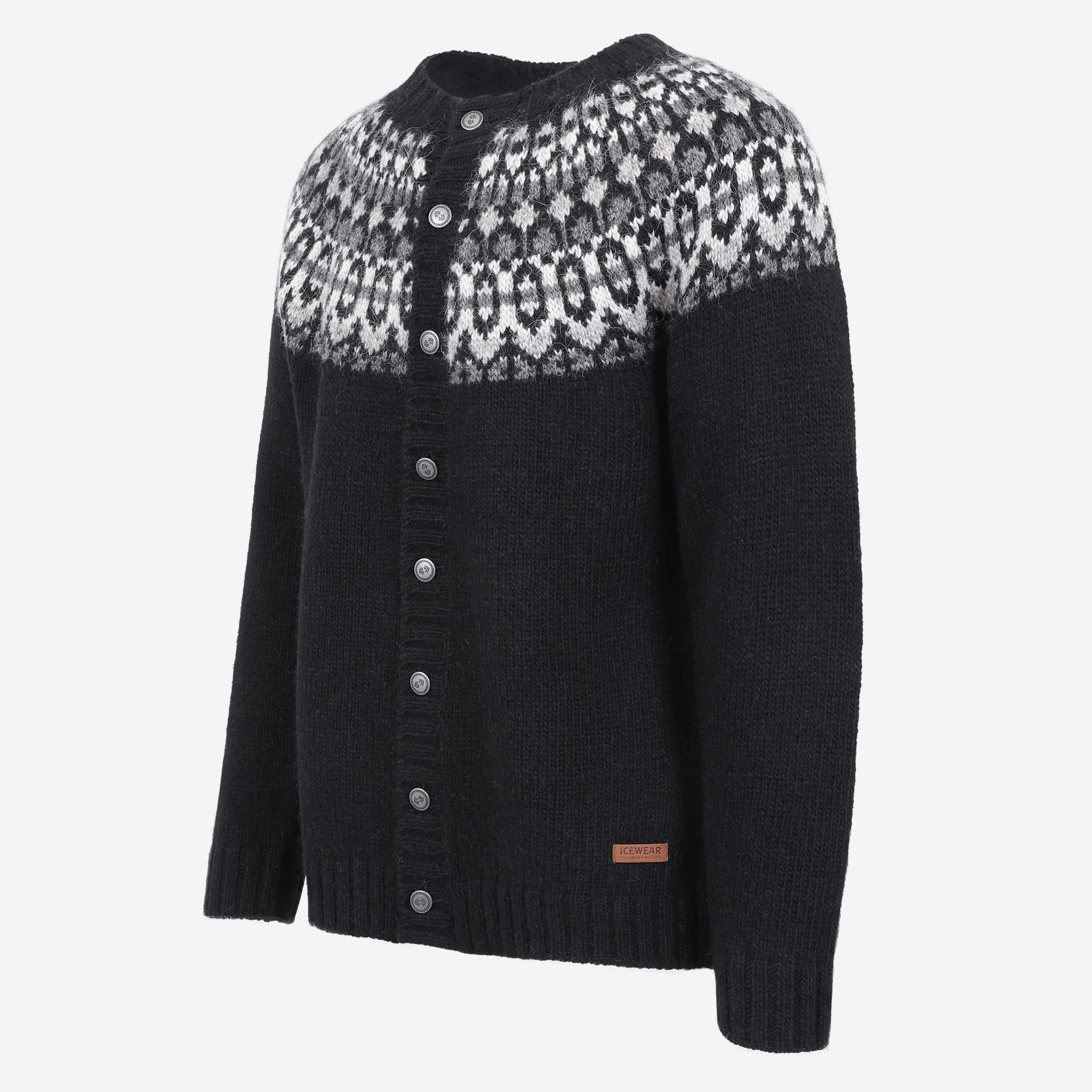Fróði strickjacke aus wolle mit knöpfen 