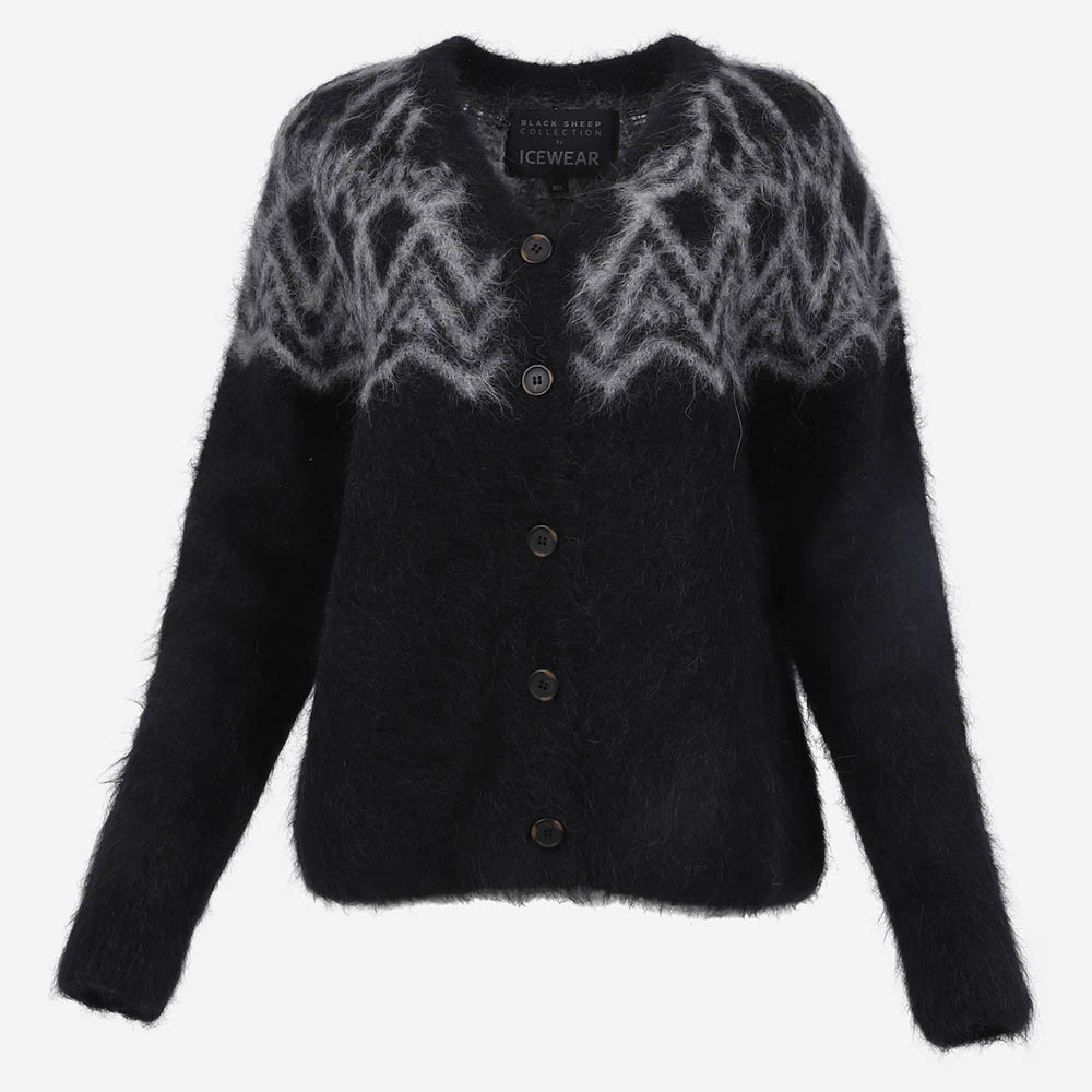 Látrabjarg women´s wool Nordic patterned cardigan 