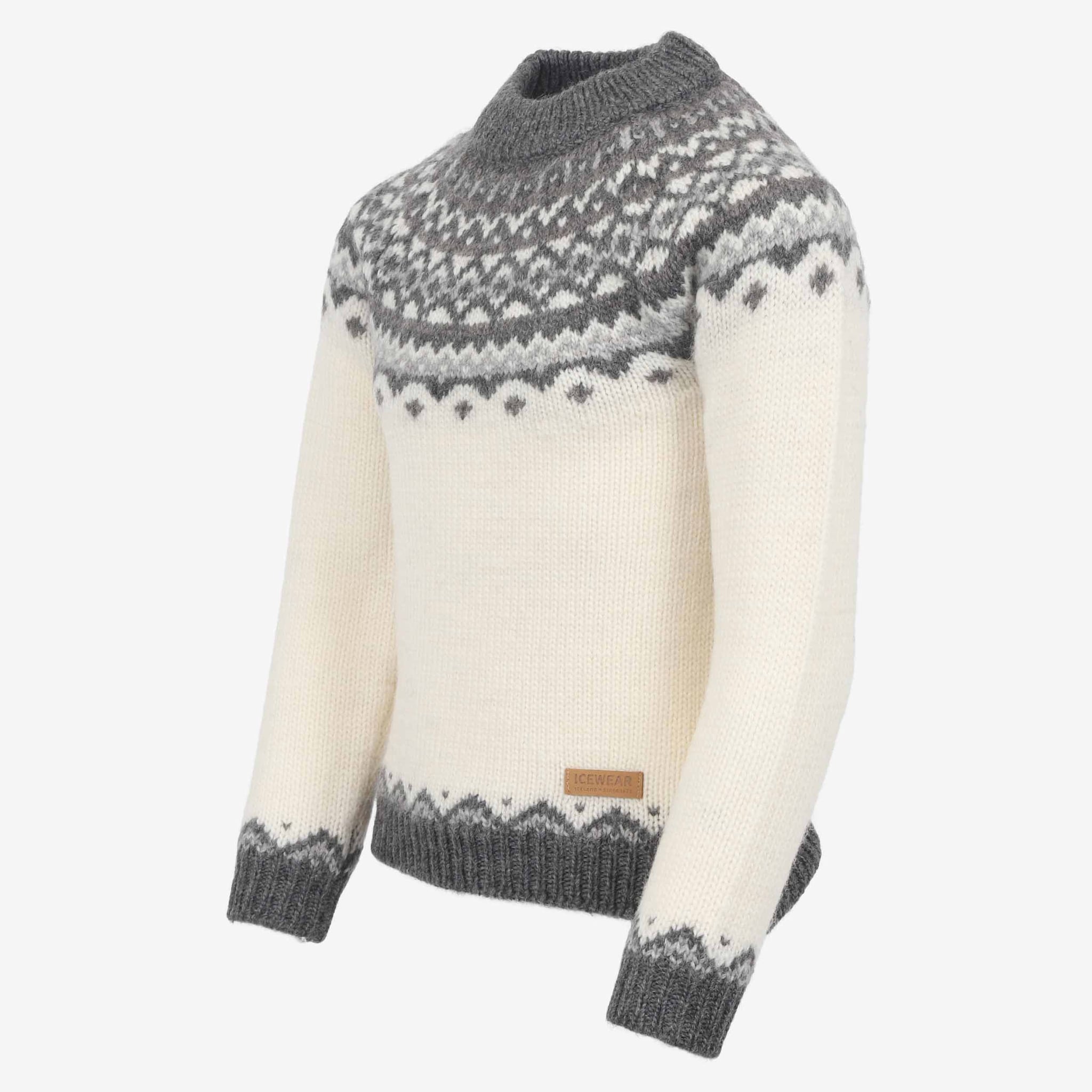 Skjaldbreiður kids´s wool sweater with Icelandic pattern