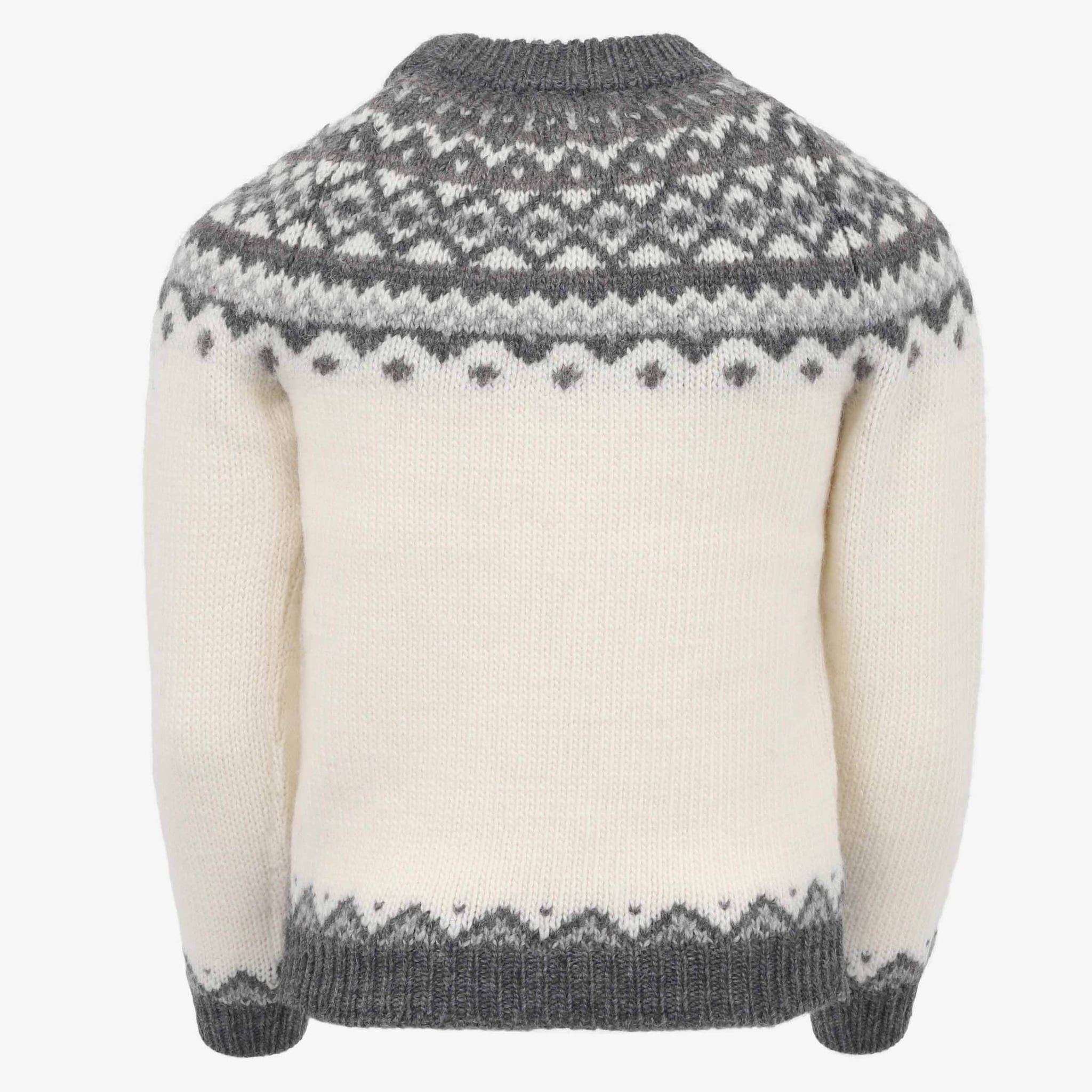 Skjaldbreiður kids´s wool sweater with Icelandic pattern