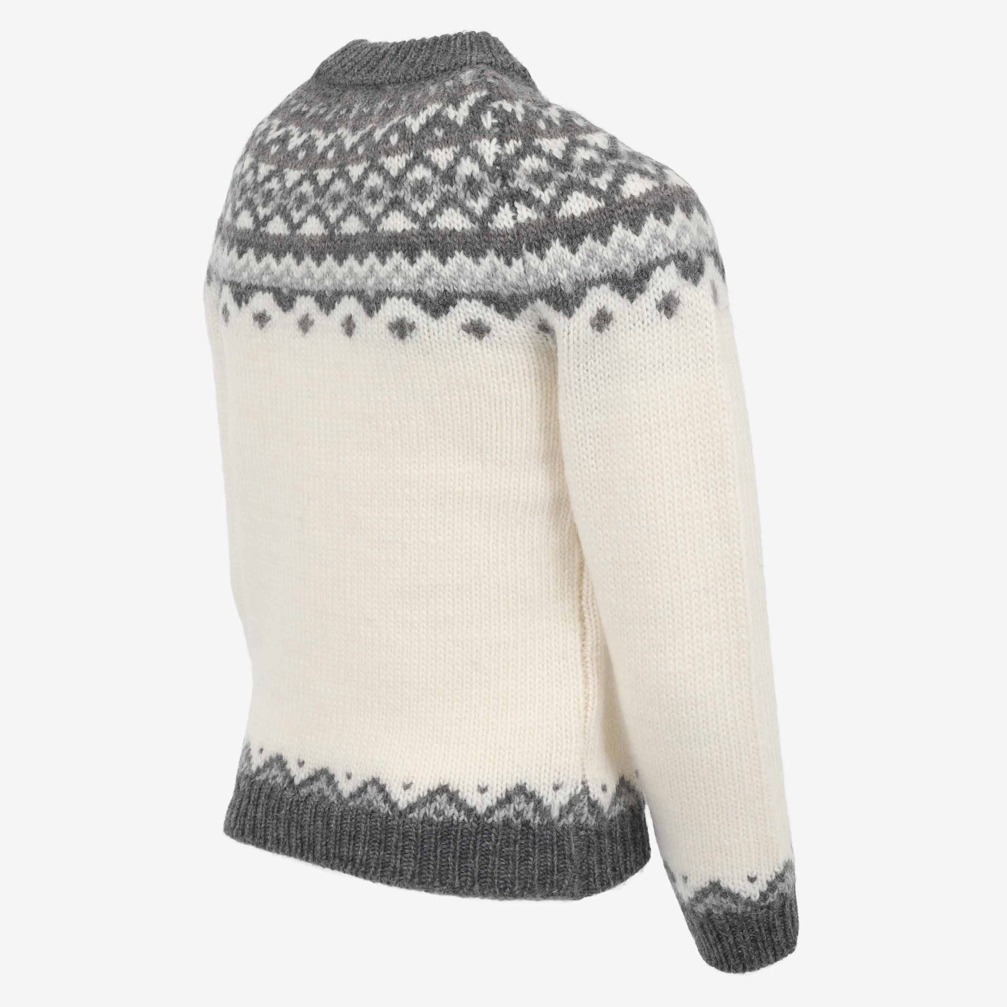 Skjaldbreiður kids´s wool sweater with Icelandic pattern