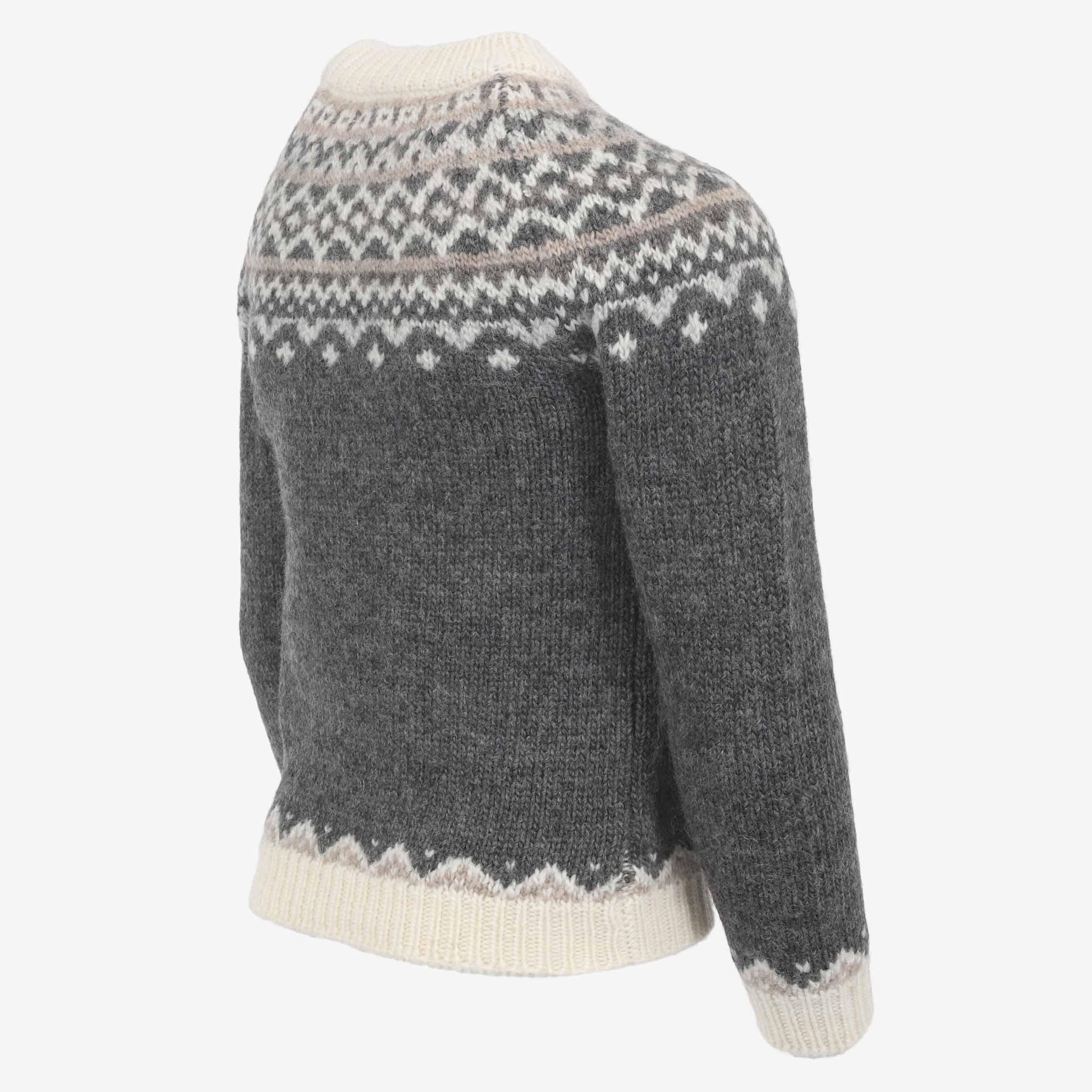 Skjaldbreiður kids´s wool sweater with Icelandic pattern