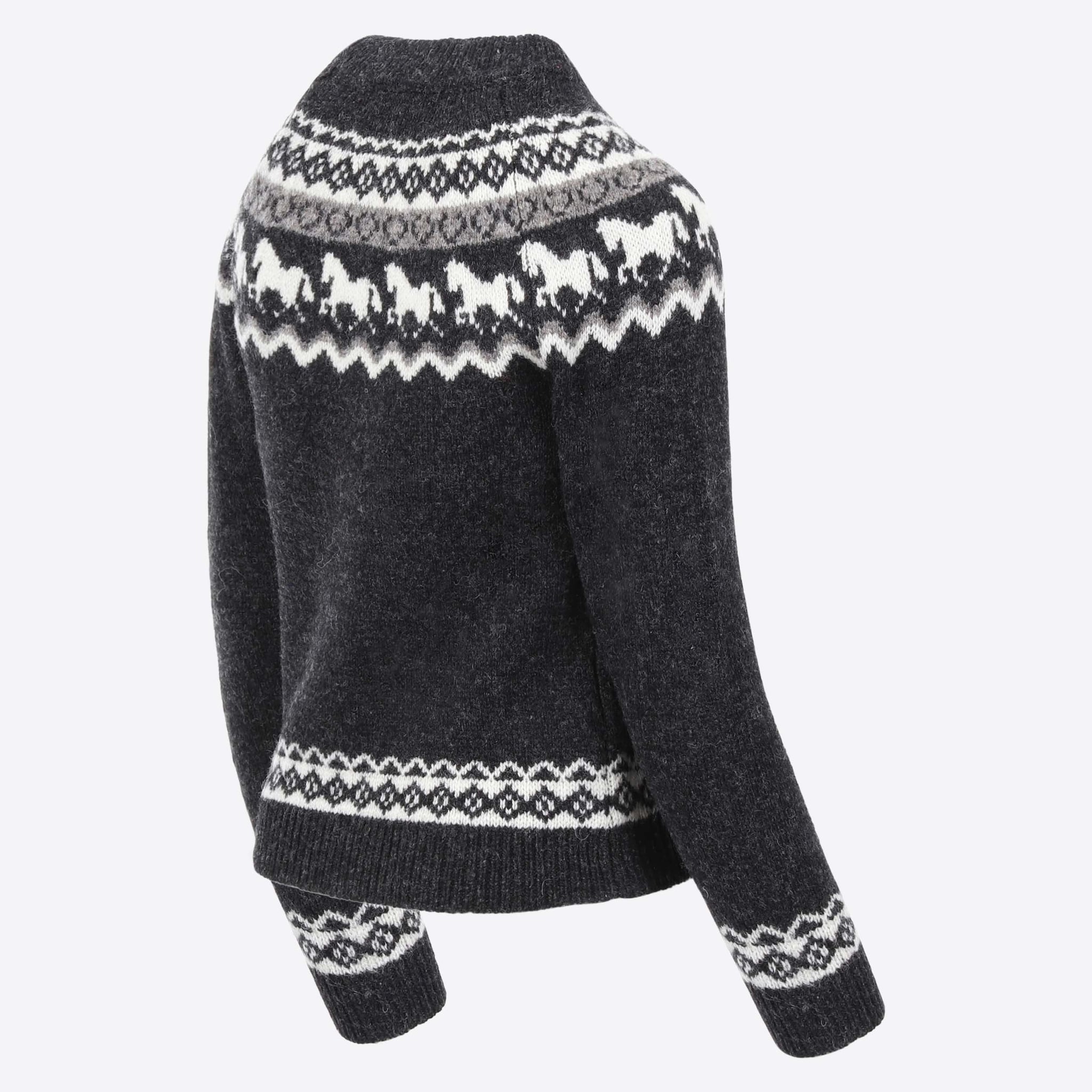 Sleipnir children´s wool sweater with horse patterns