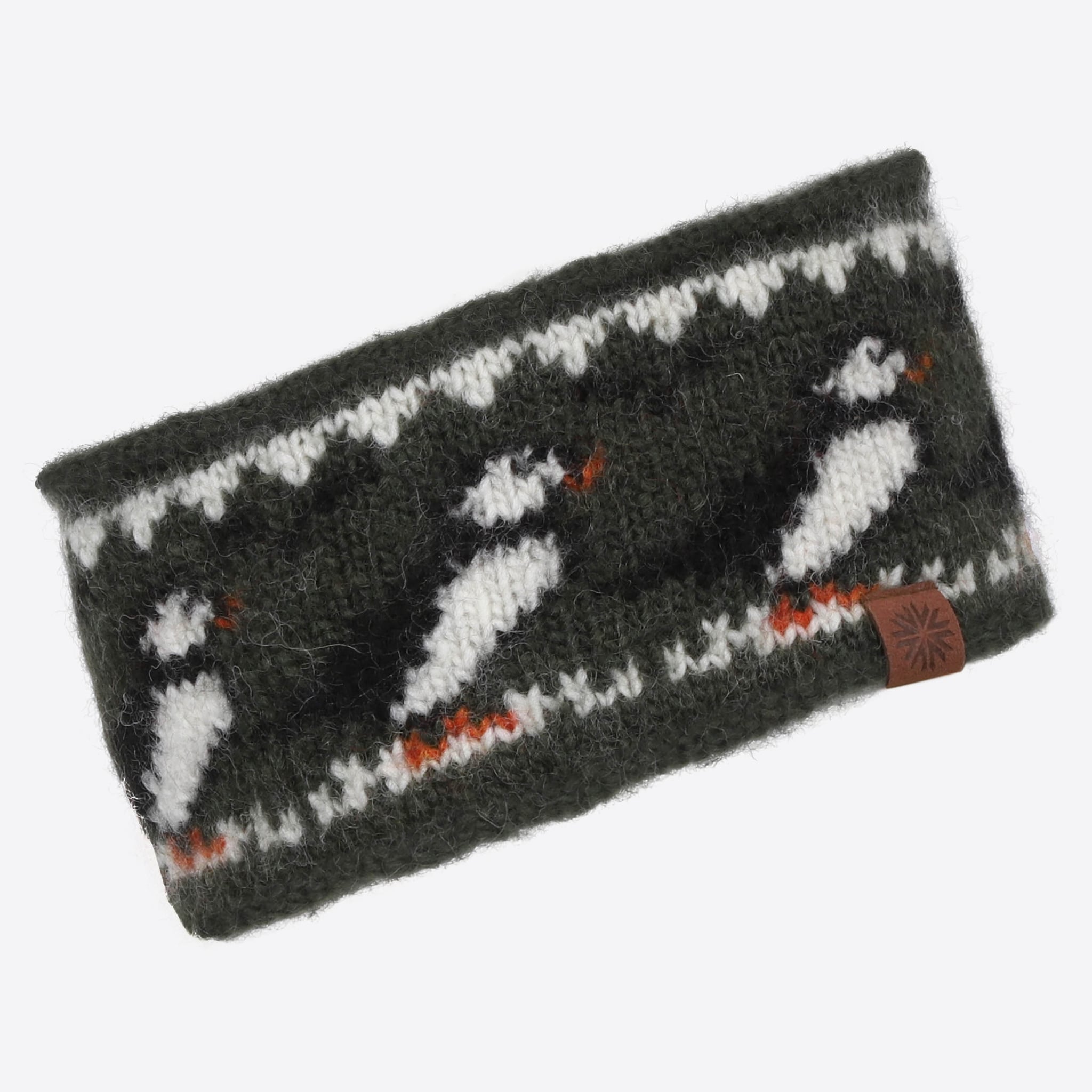 Lundi wool headband with puffin design