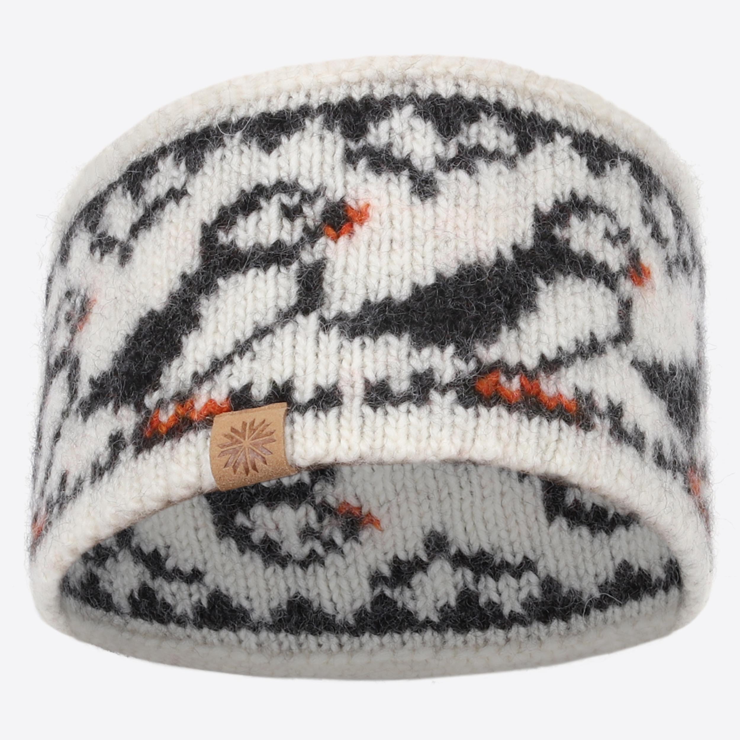 Lundi wool headband with puffin pattern