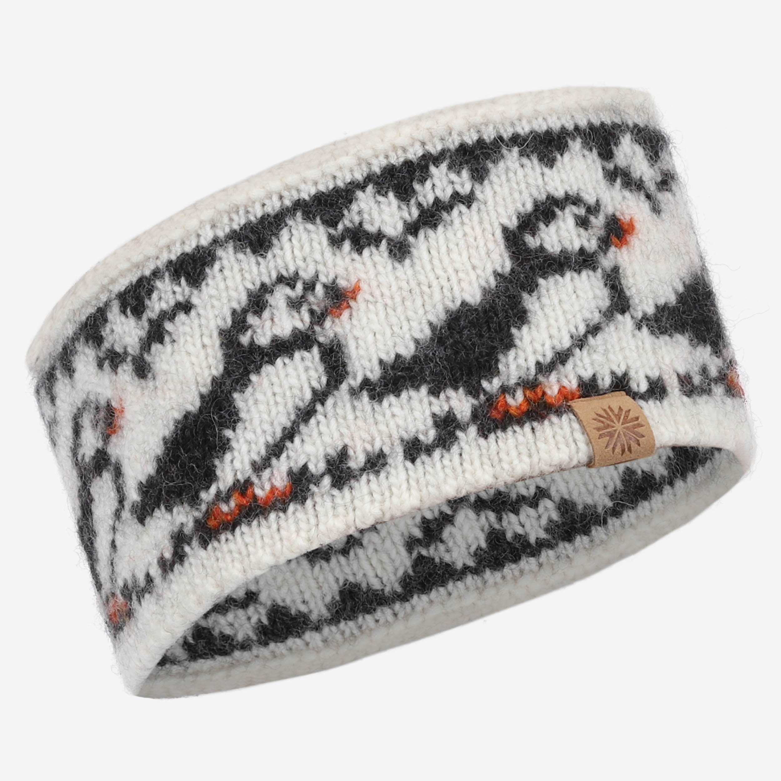 Lundi wool headband with puffin pattern