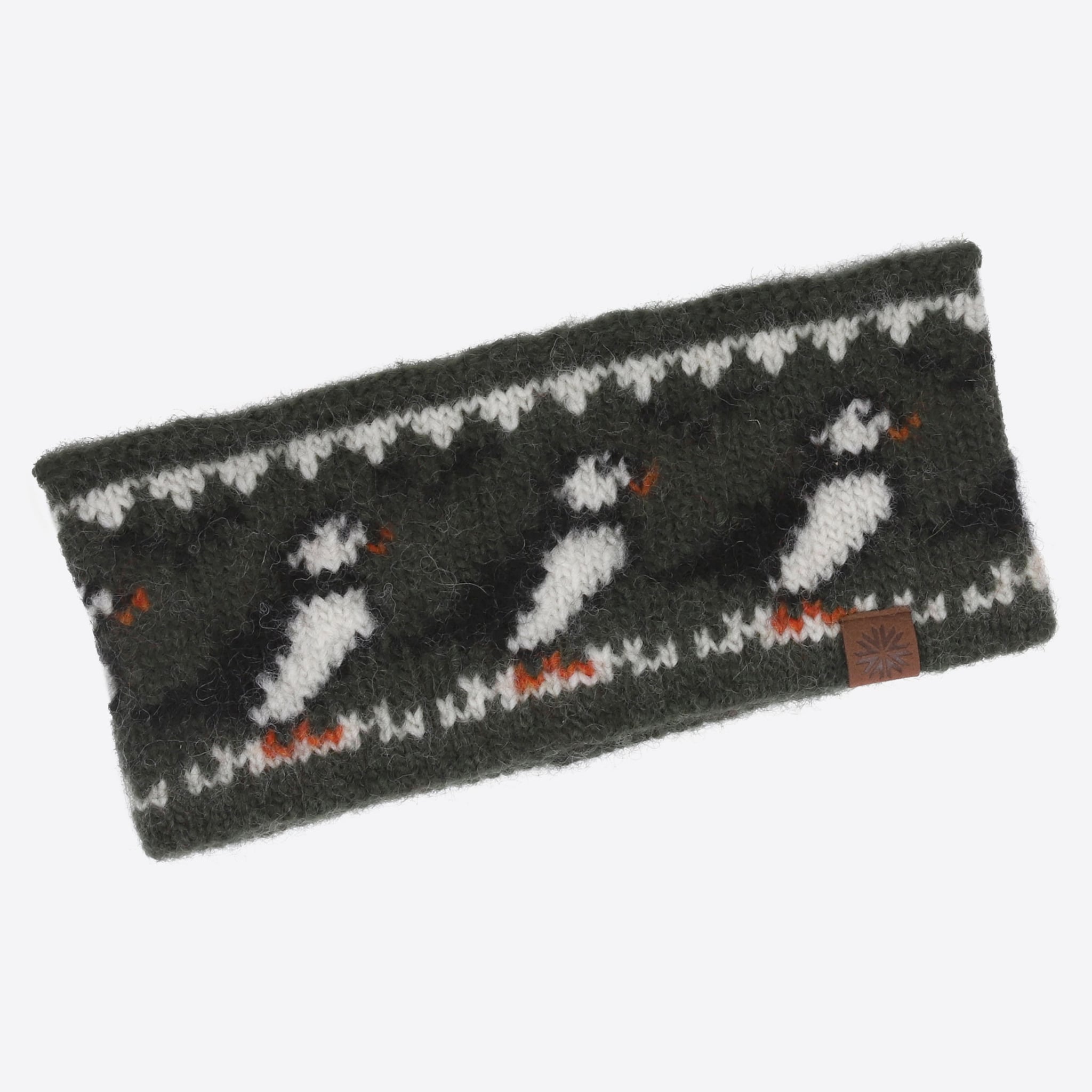 Lundi wool headband with puffin design