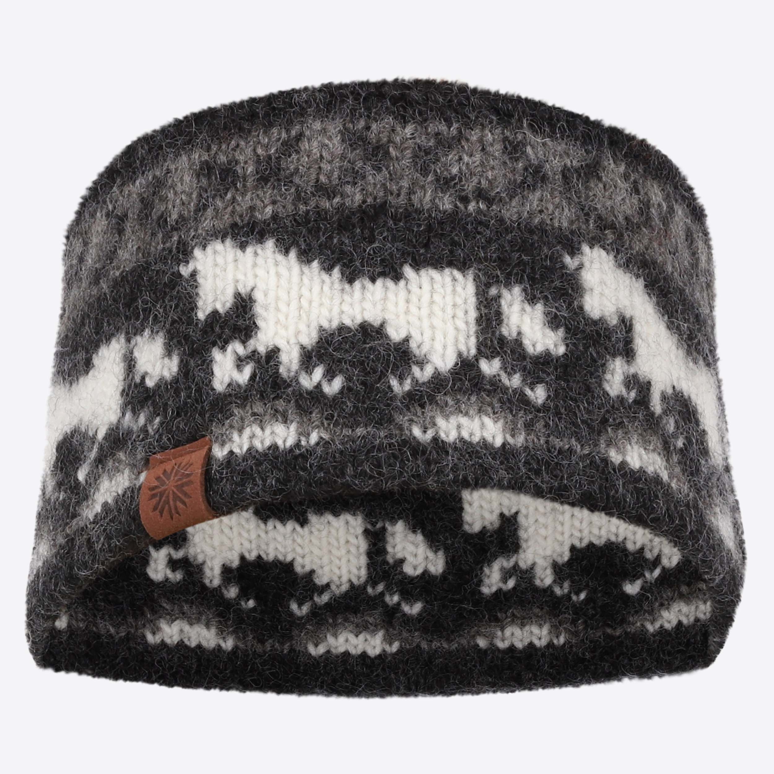 Sleipnir wool headband with horse pattern