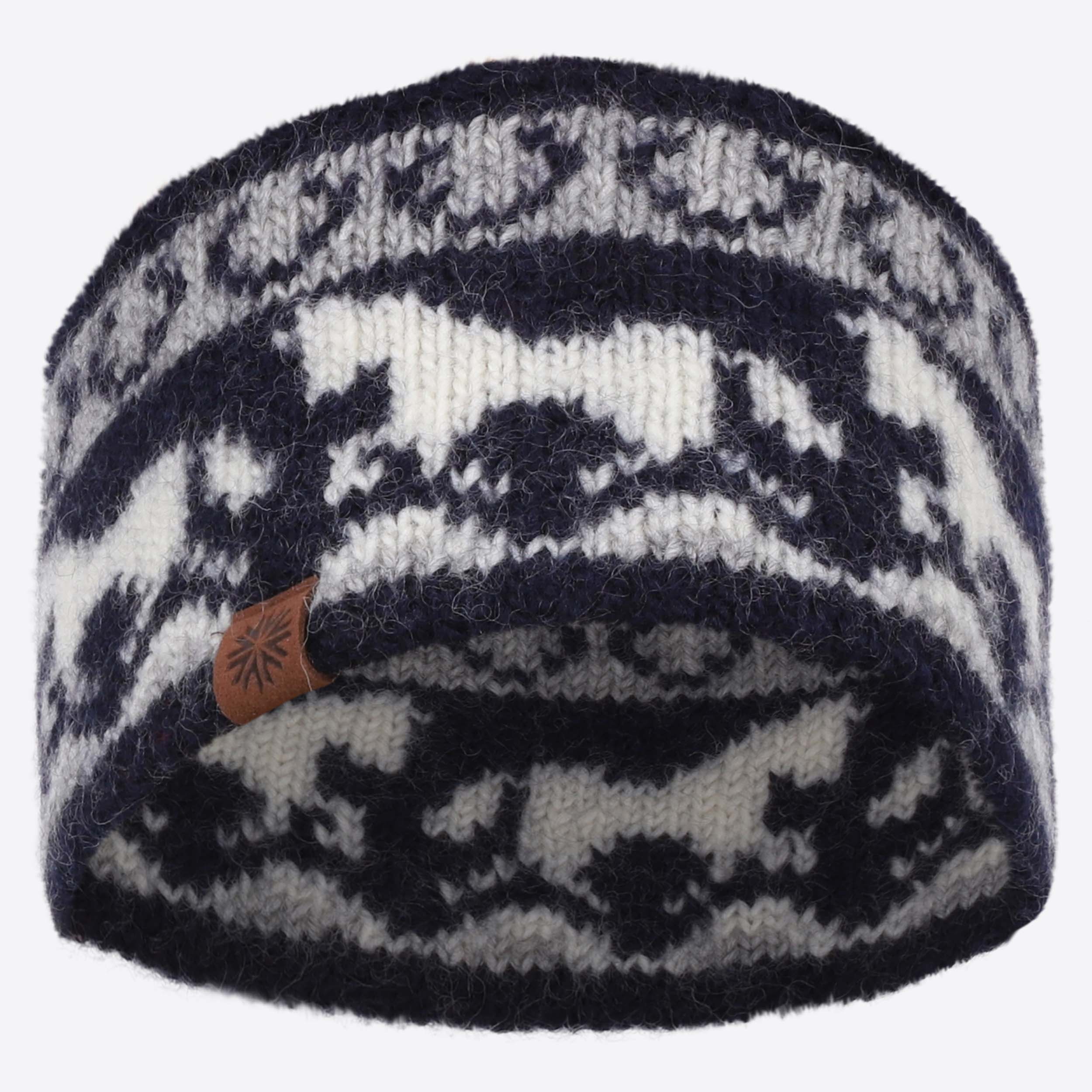 Sleipnir wool headband with horse design